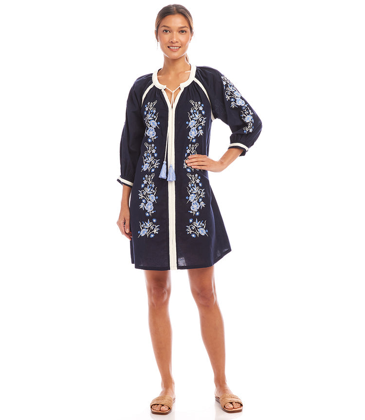 Karen Kane Embroidered Detail Dress - FINAL SALE