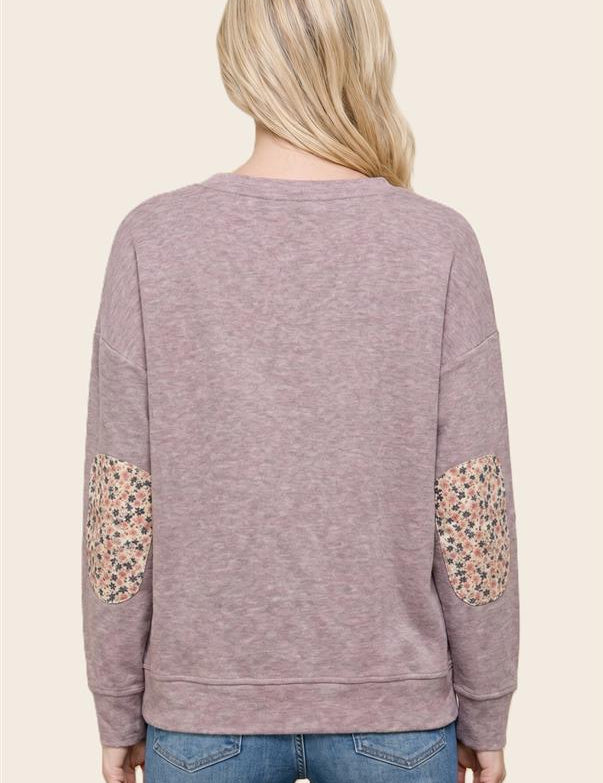 Long Sleeve Dusty Lavender Top