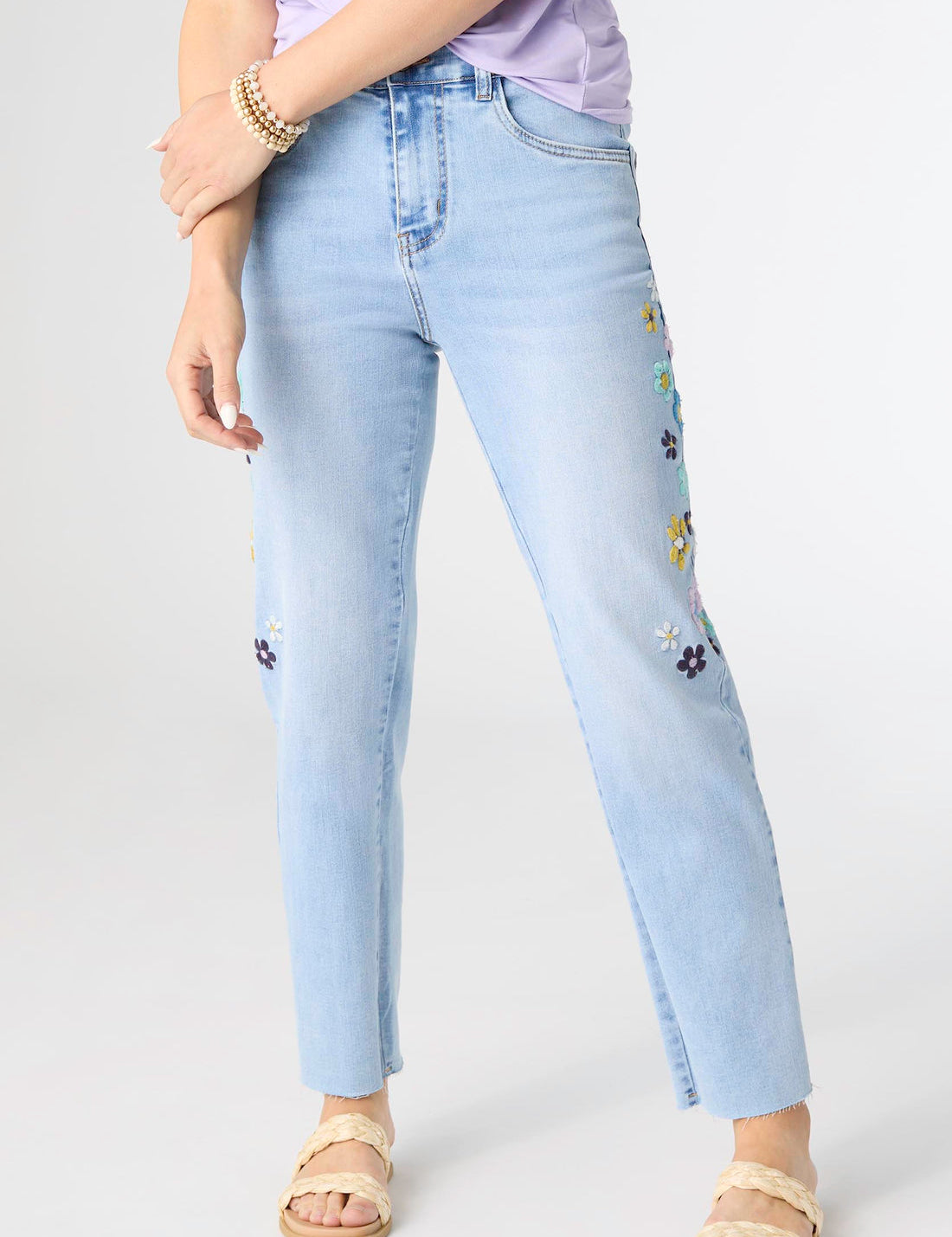 Everstretch Floral Embroidery Denim Jeans