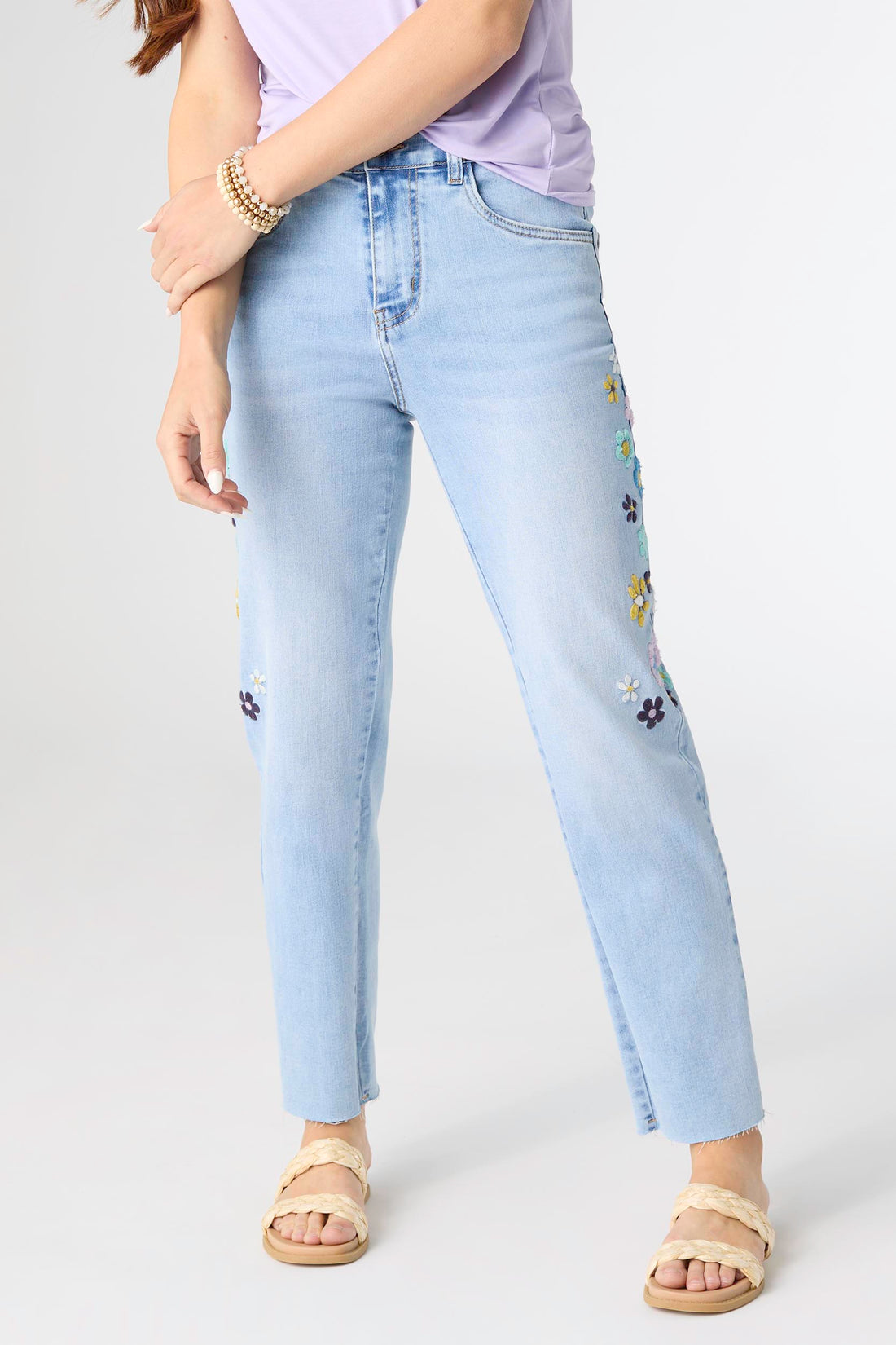 Everstretch Floral Embroidery Denim Jeans