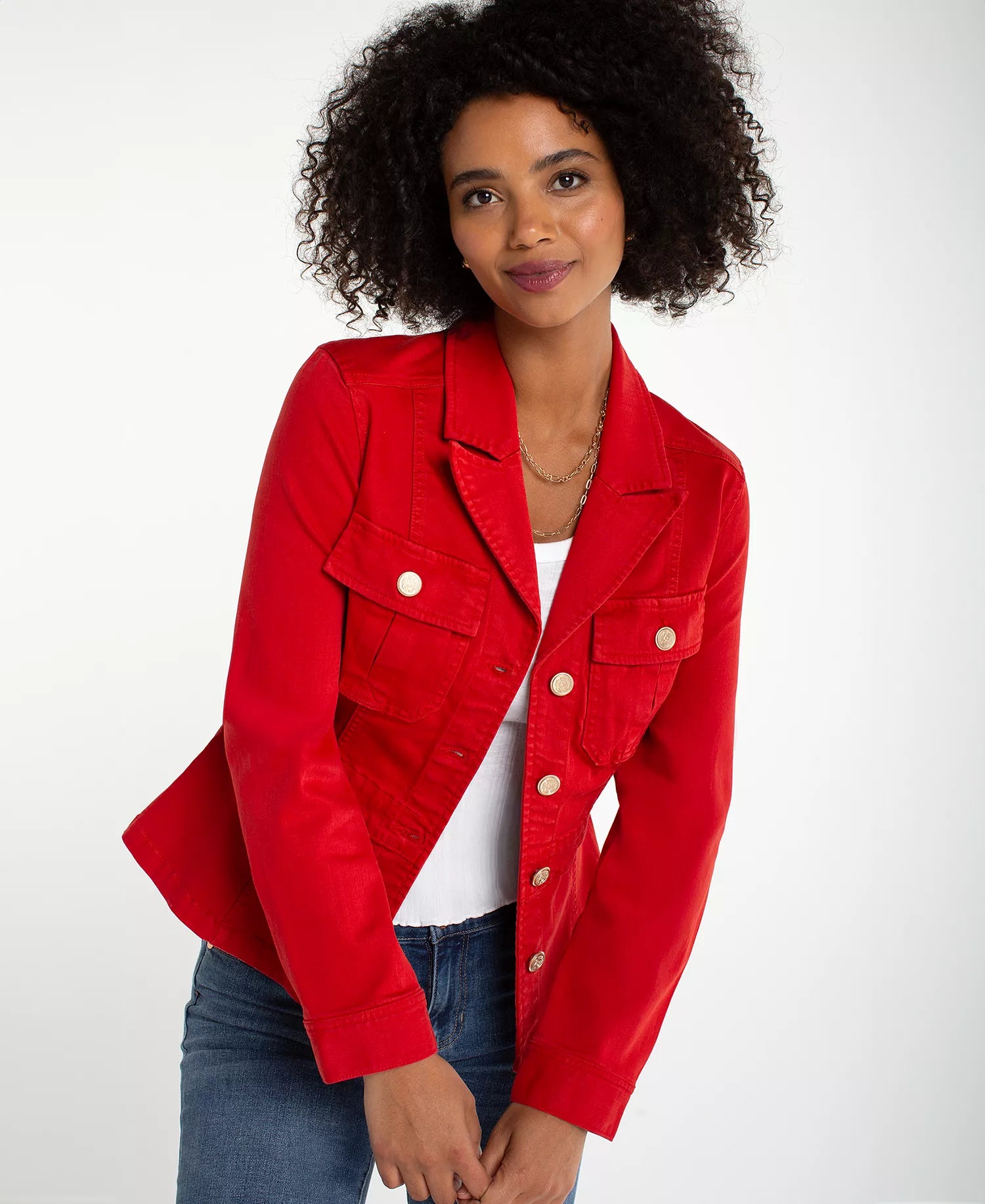 Red Peplum Jacket by Liverpool