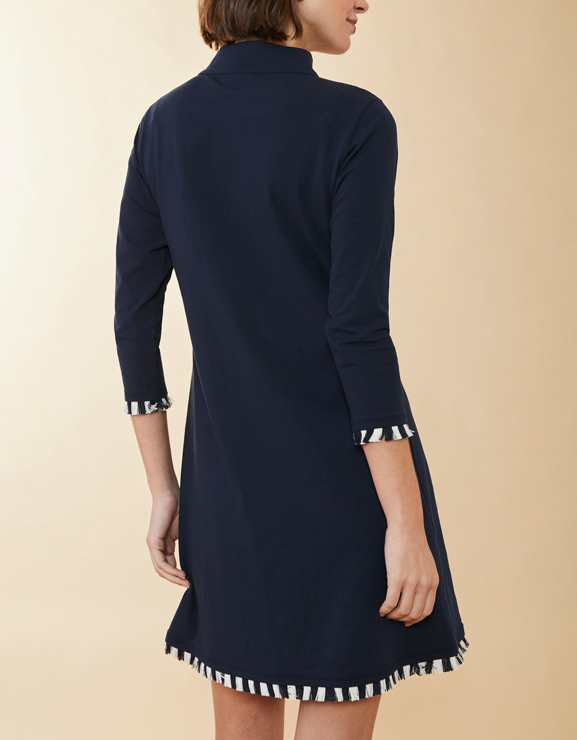 Nora Half Zip Fringe Dress