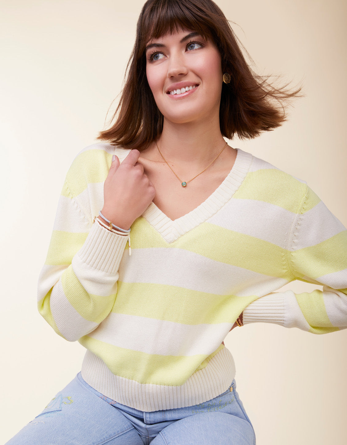 Harbour Sweater in Citrus Stripe