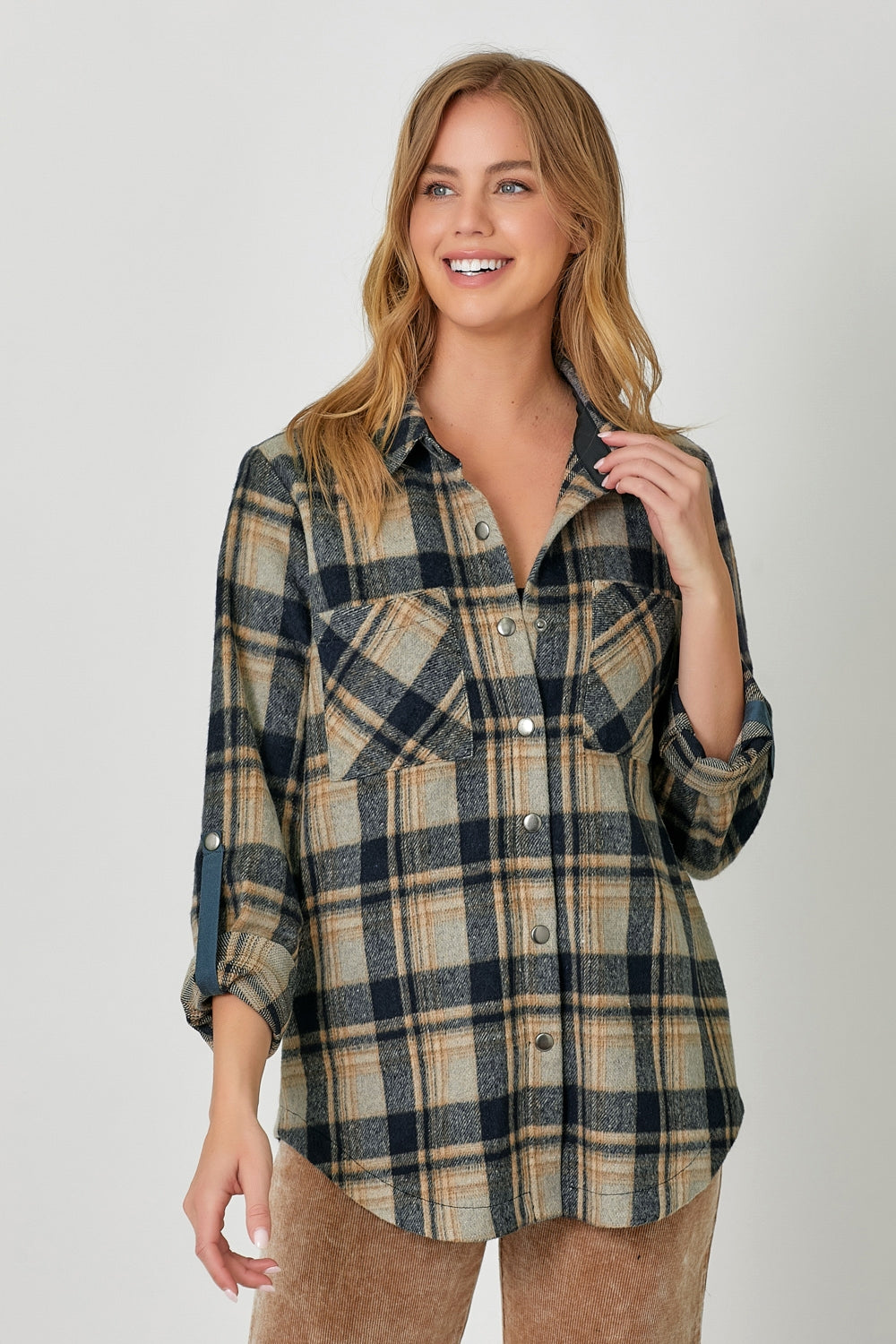 Emma Plaid Shirt Jacket