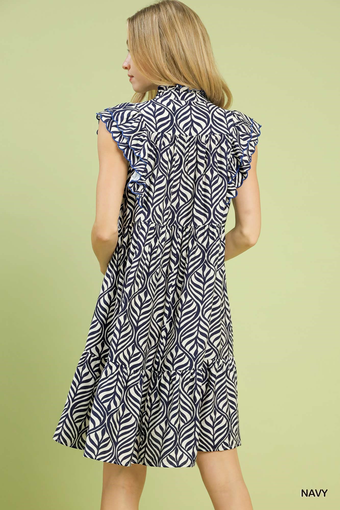 The Caroline Scallop Floral Mini Dress