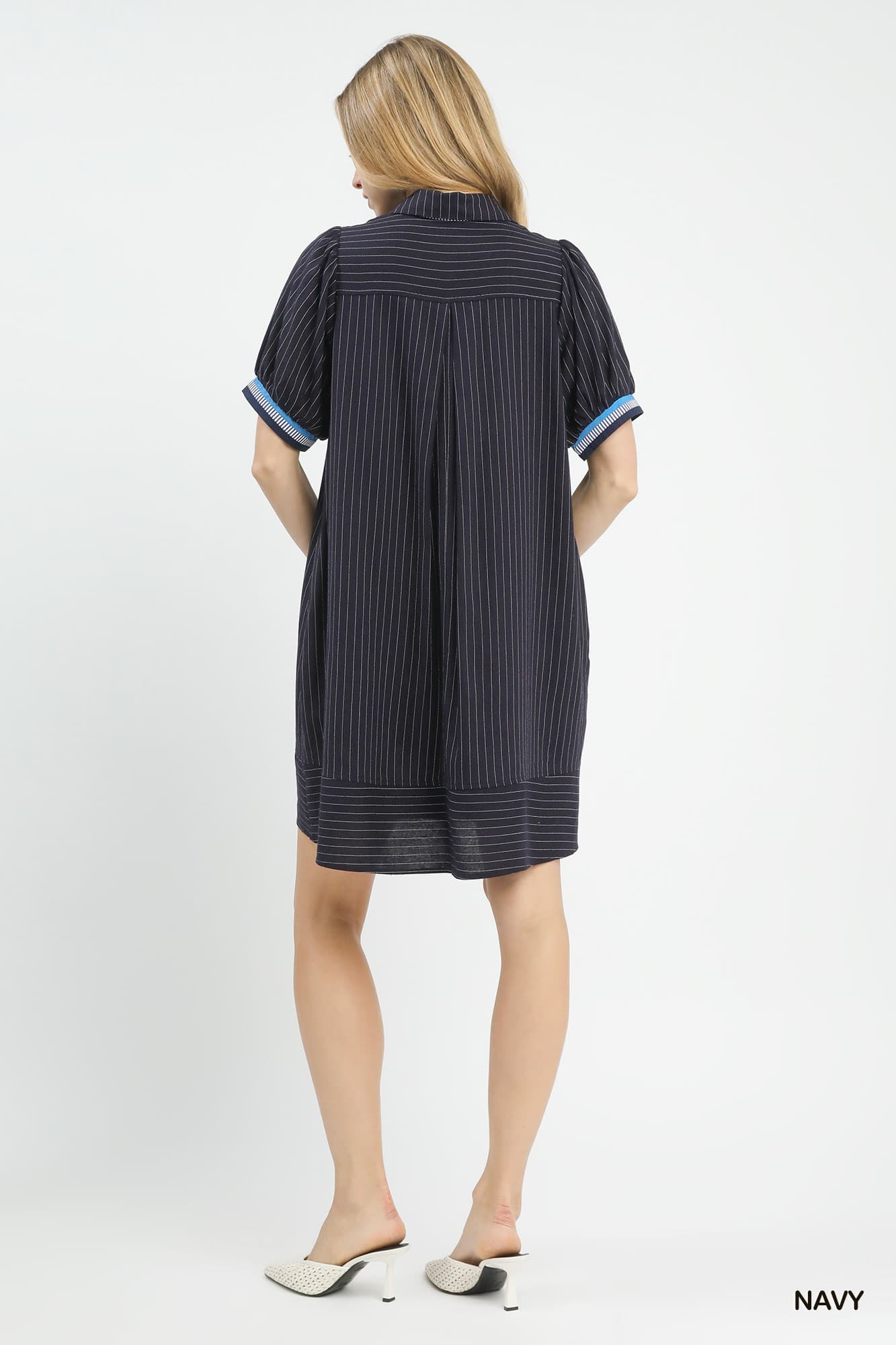 Linen Stripe Polo Dress