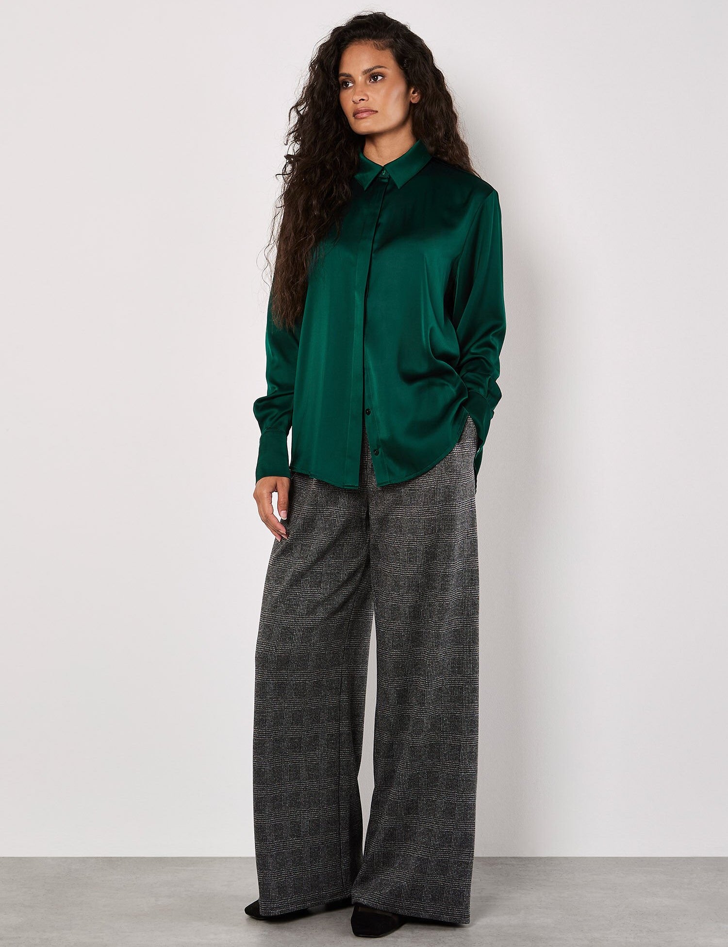 Bailey Long Sleeve Satin Blouse