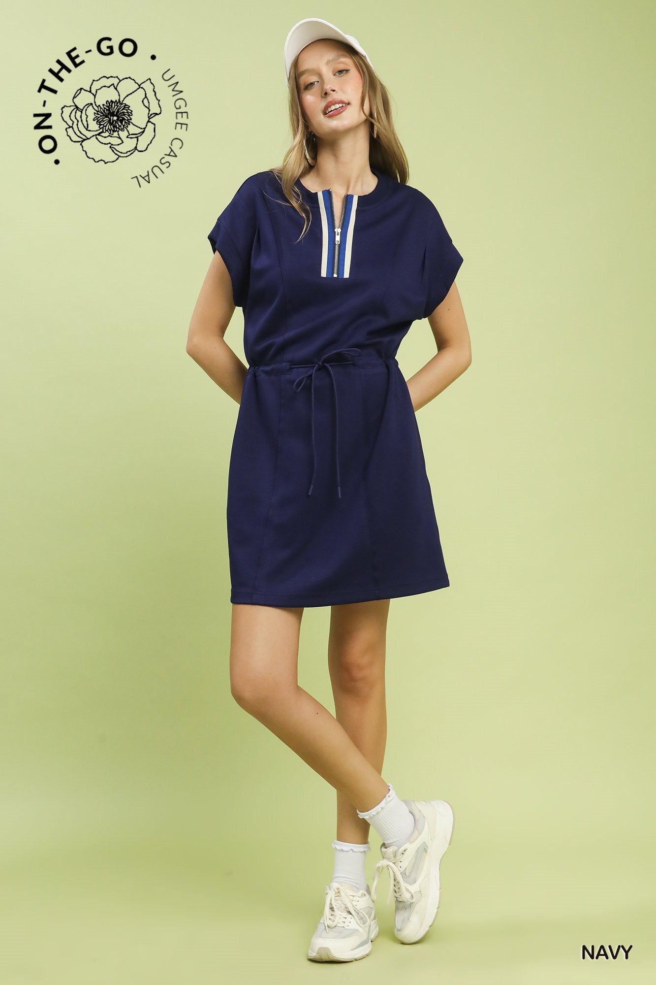 Jessie Modal Knit Dress in Navy