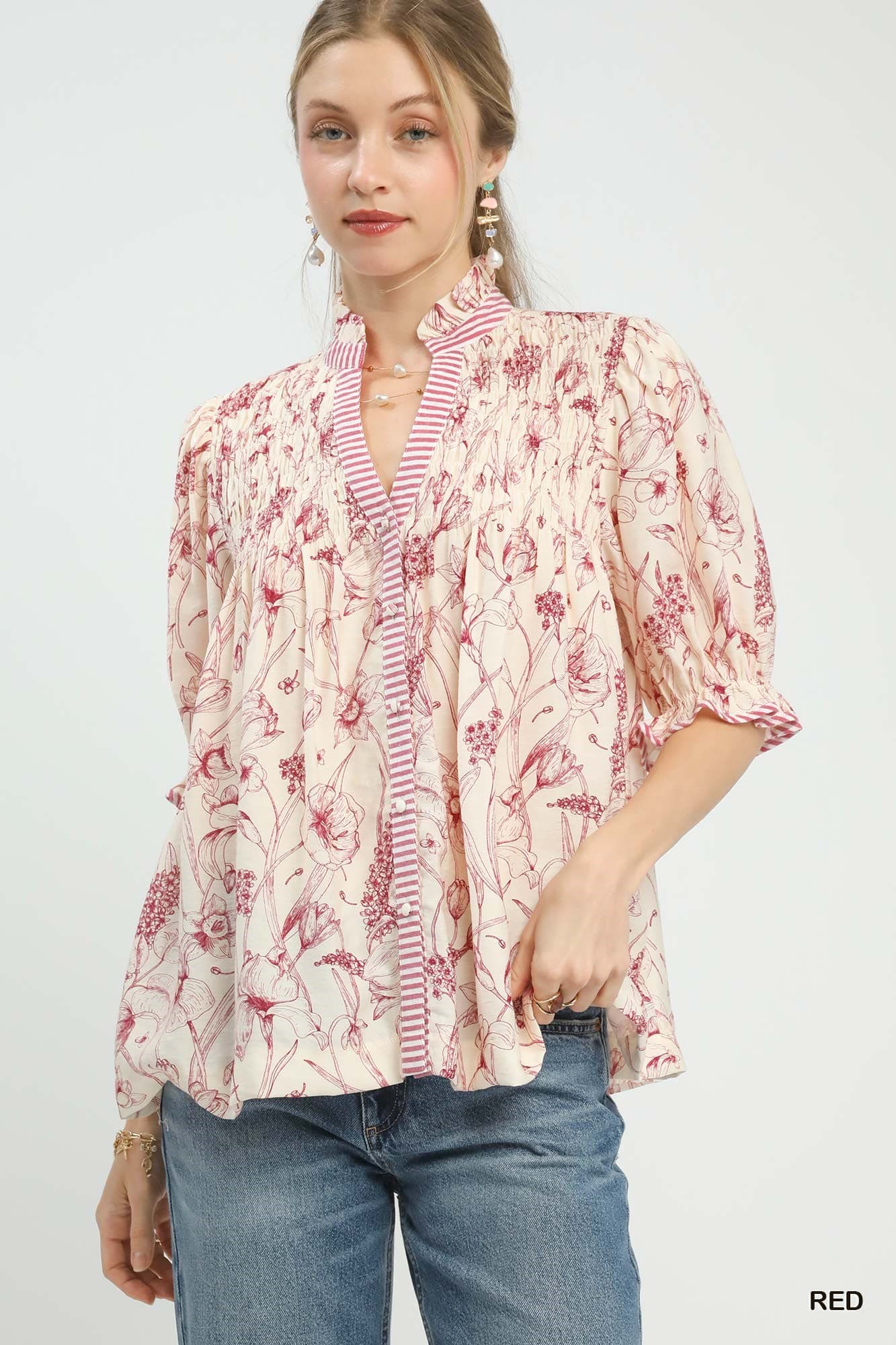 Charolette Floral Blouse by Umgee
