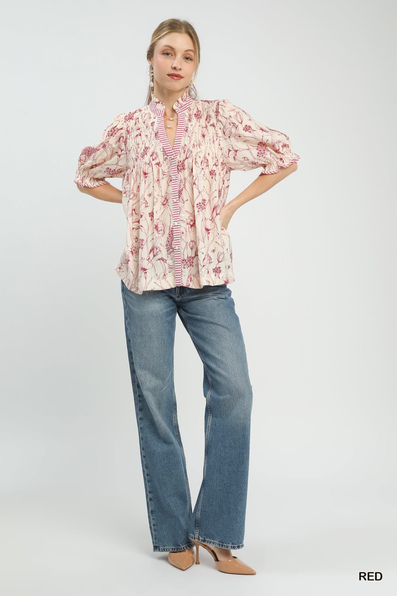 Charolette Floral Blouse by Umgee