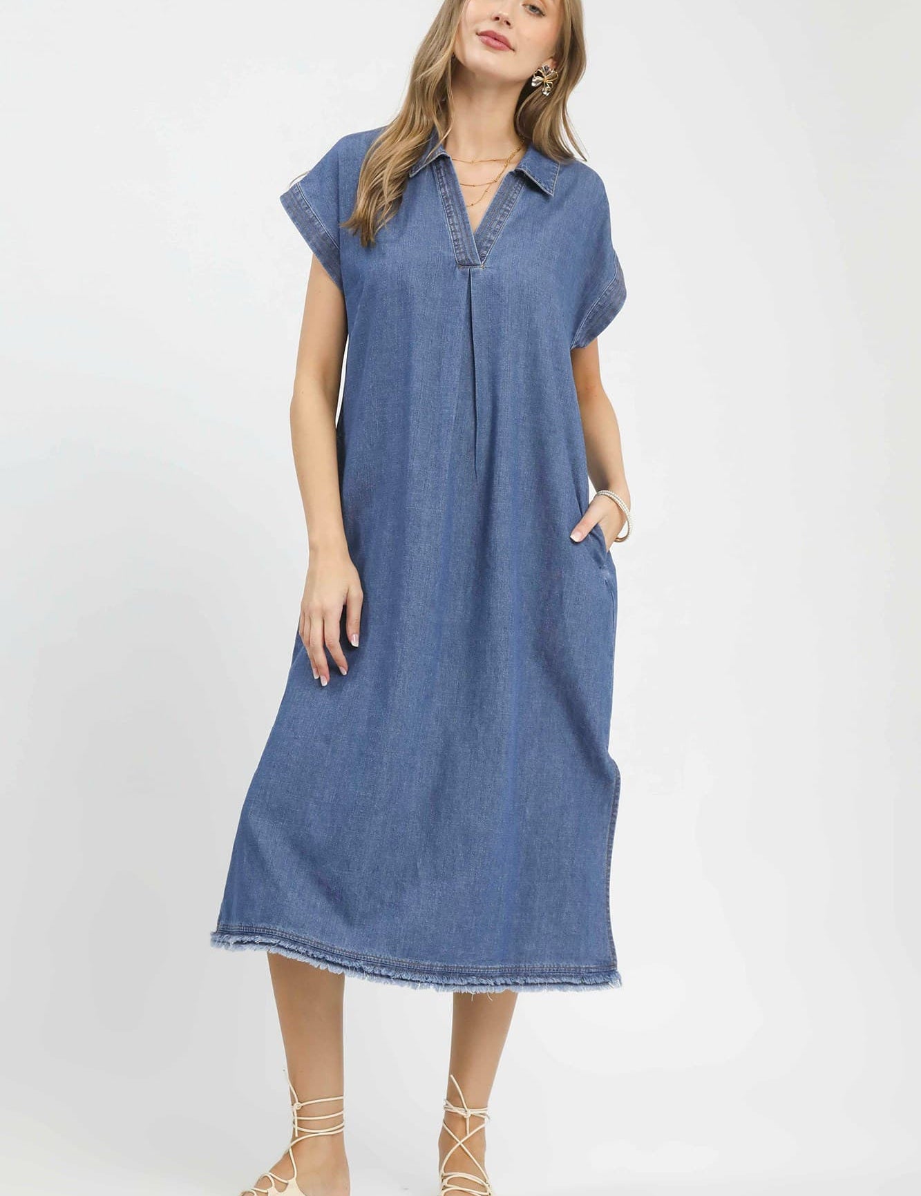 Easy Days Denim Midi Dress