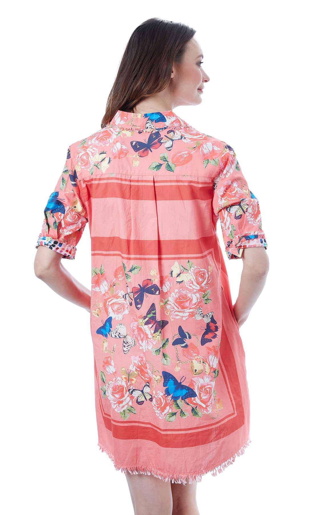 Chatham Dress Pink with Butterflies