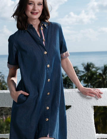 Newport Denim Dress by Dizzy Lizzie