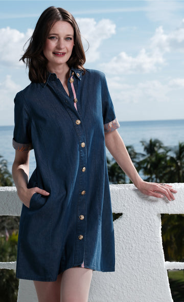 Newport Denim Dress by Dizzy Lizzie
