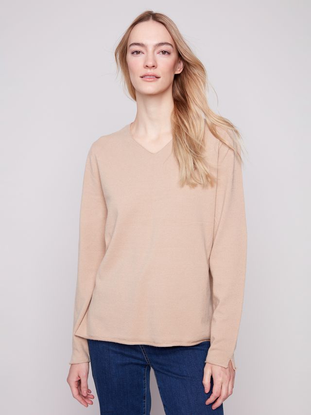 The Julia V-Neck Sweater by Charlie B