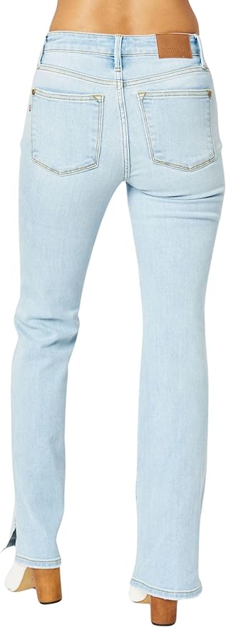 Judy Blue Mid Rise Side Slit Bootcut