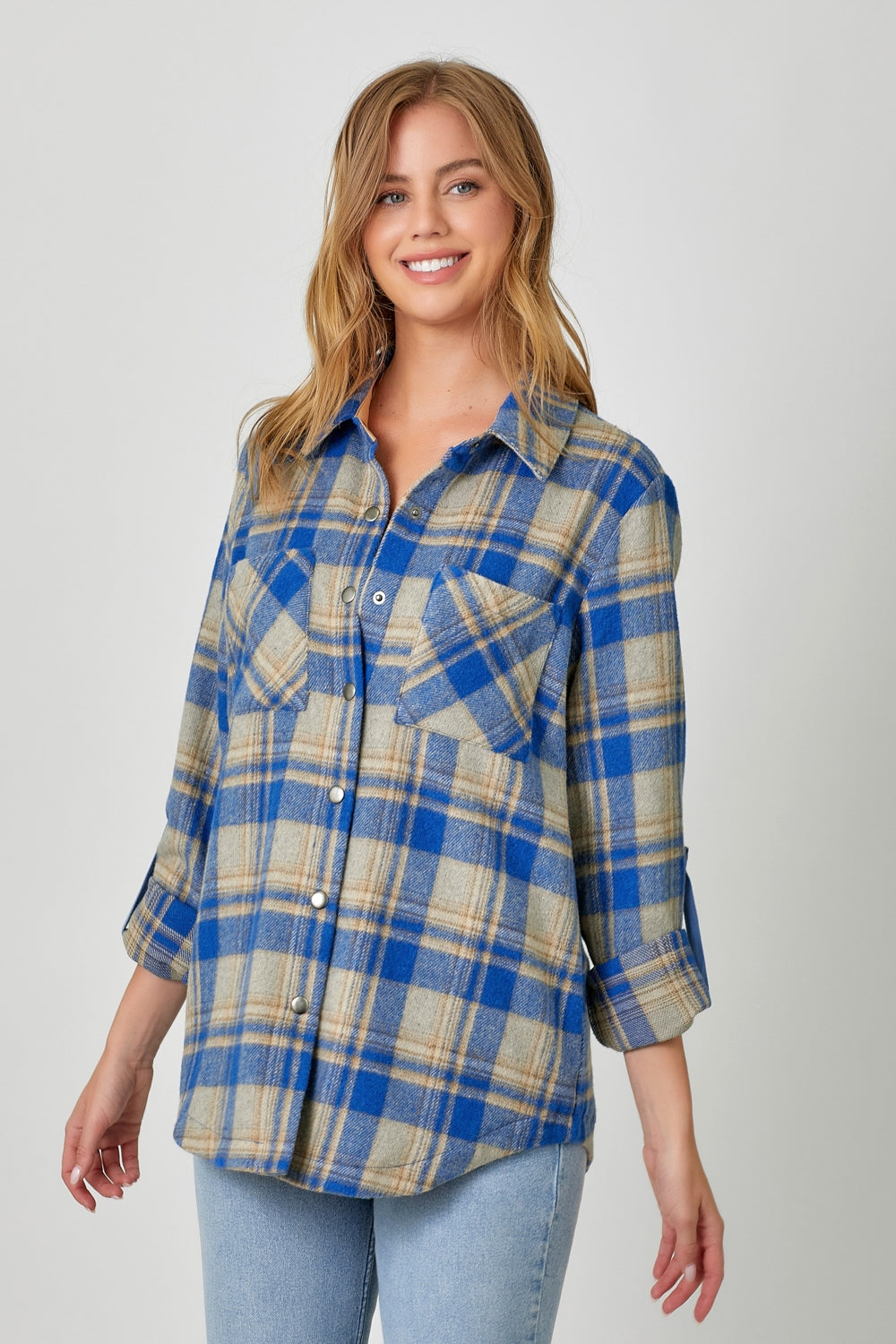 Emma Plaid Shirt Jacket