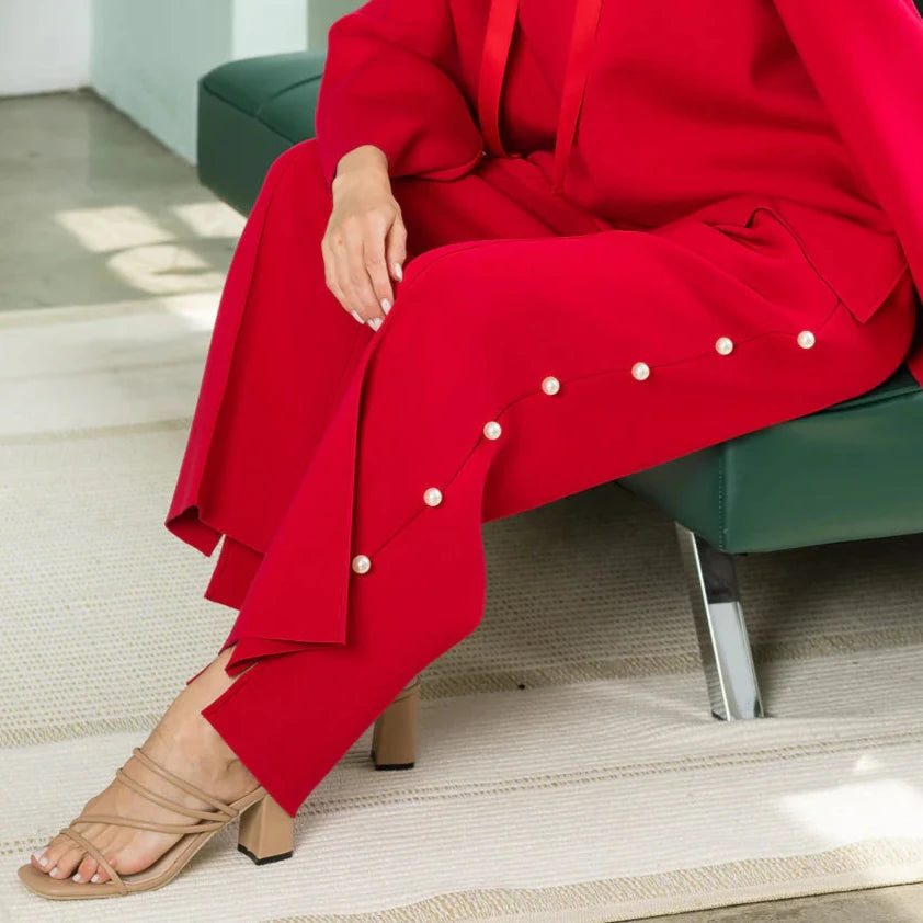 Farrah Pearl Pant in Scarlet Red - FINAL SALE