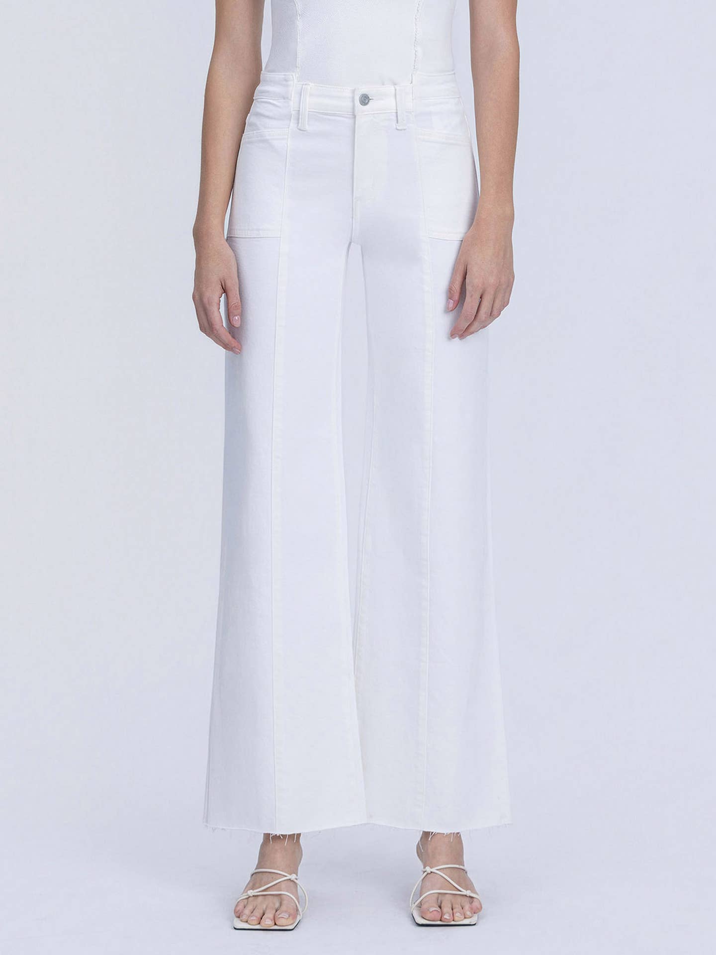 Vervet White Stacked Waistband Denim
