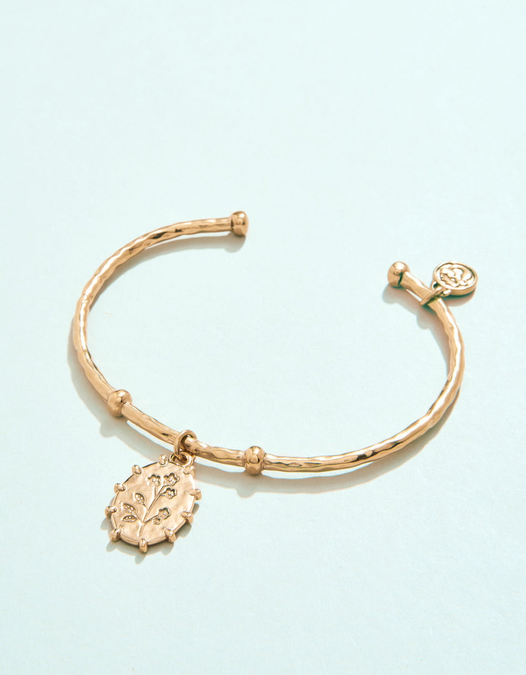 Forget Me Not Charming Cuff Bracelet