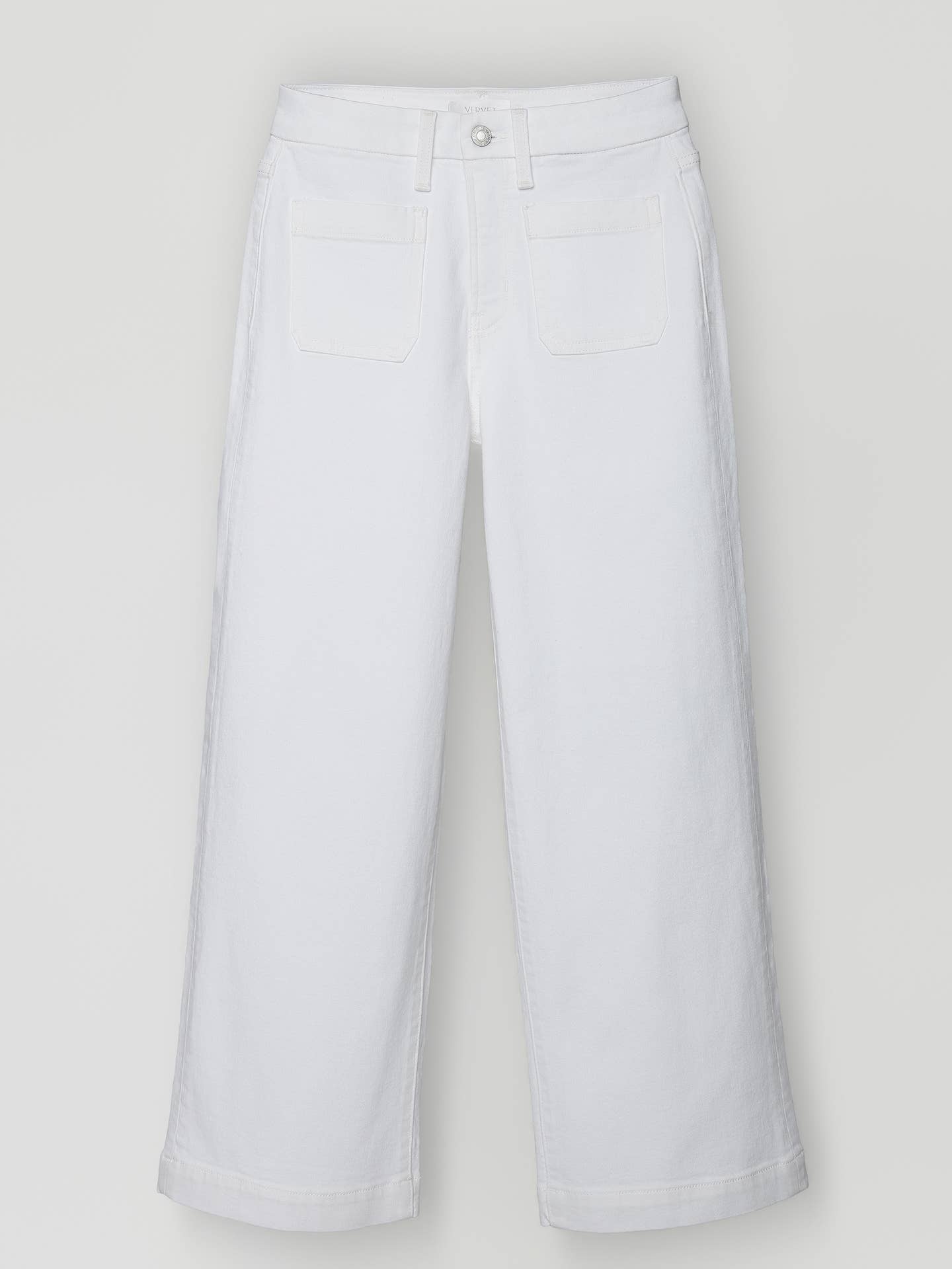 Patch Pocket White Summer Denim
