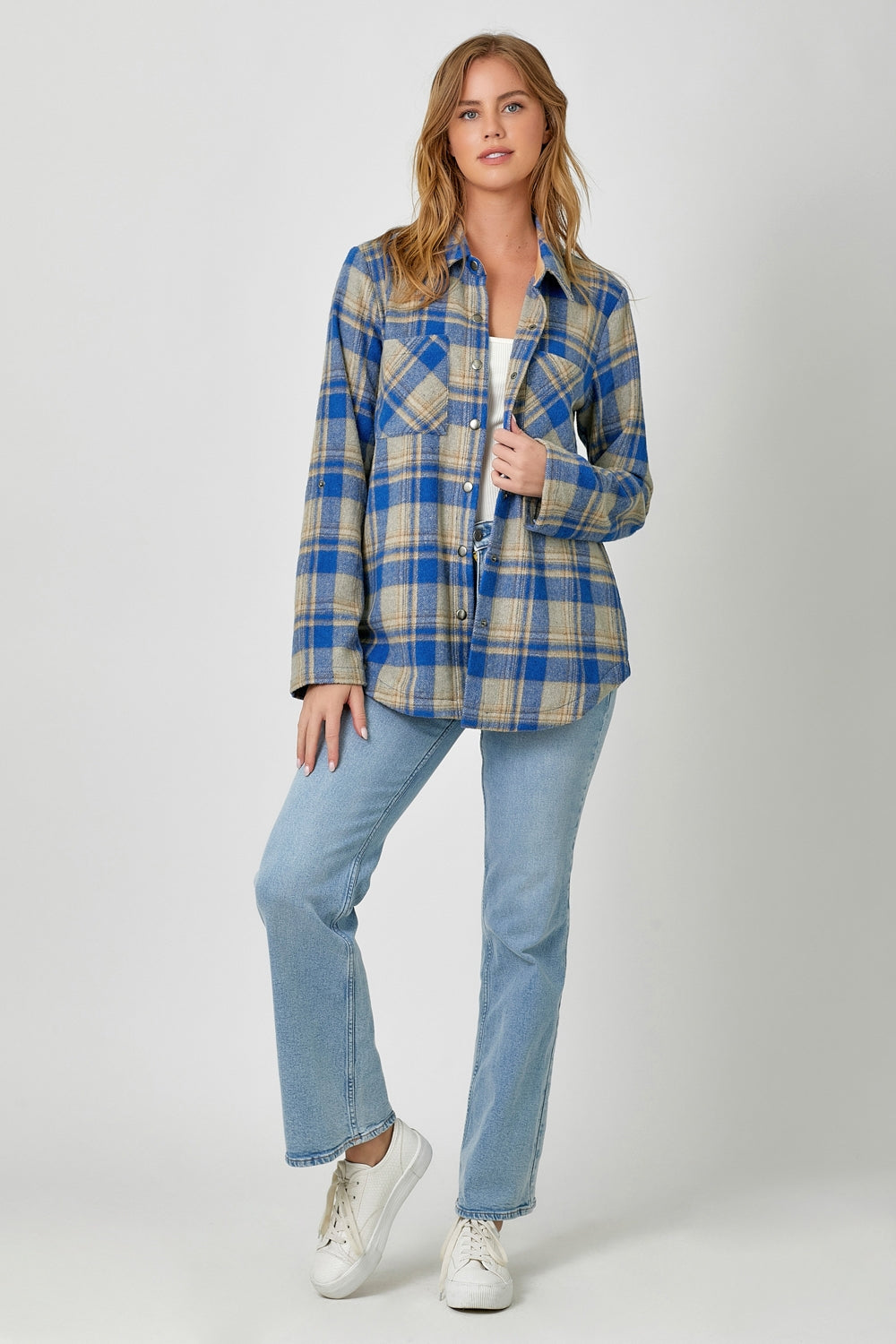 Emma Plaid Shirt Jacket