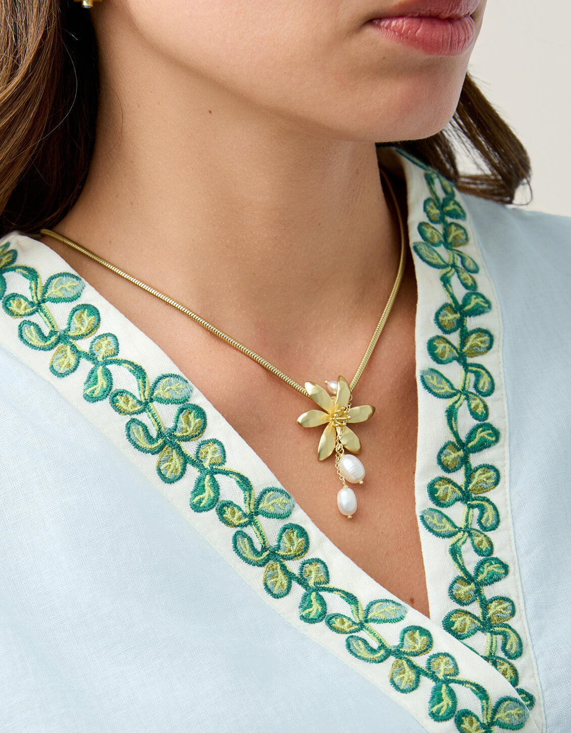 Spartina Natalee Blouse in Flagler Blue