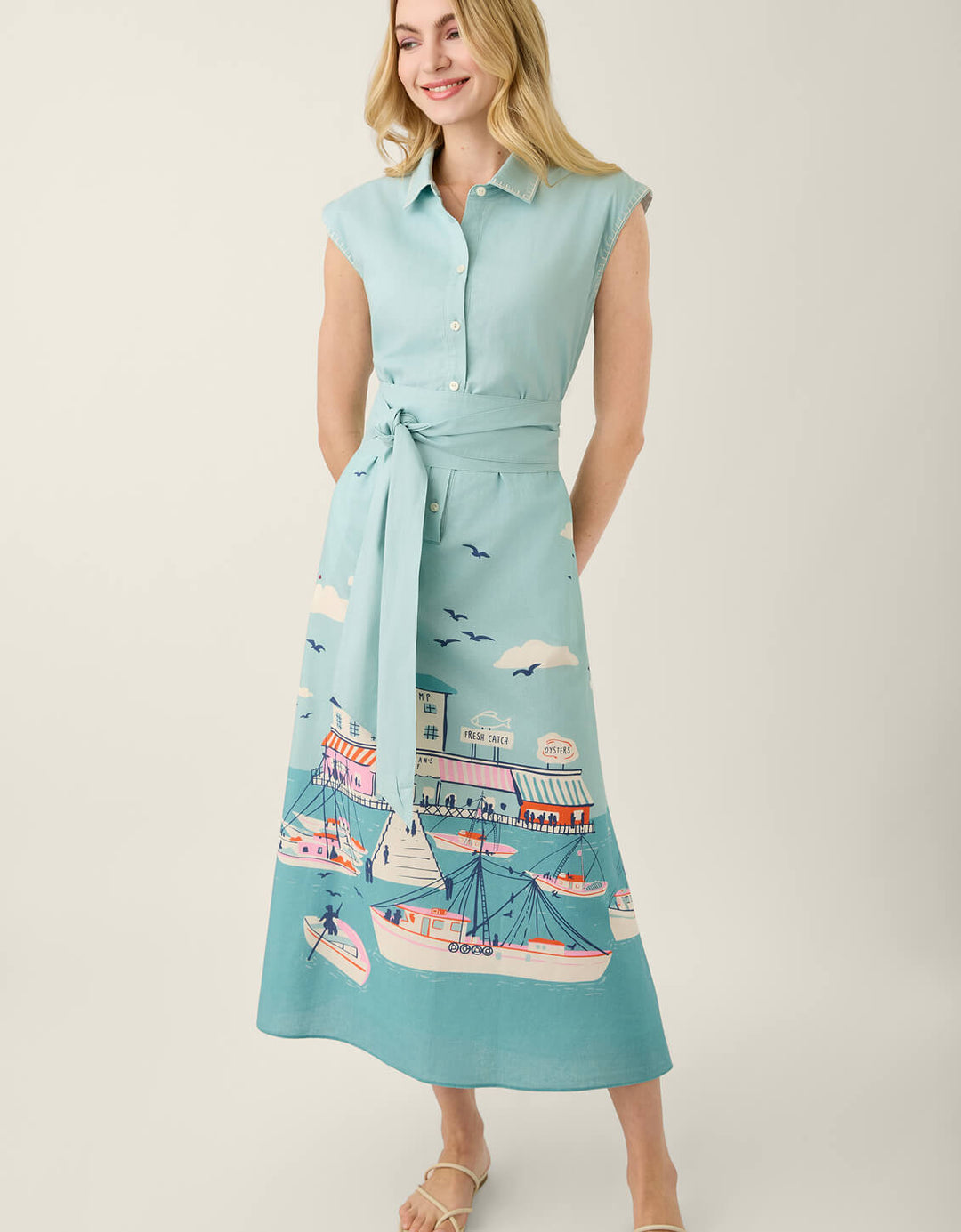 Janine Marina Midi Dress by Spartina 449