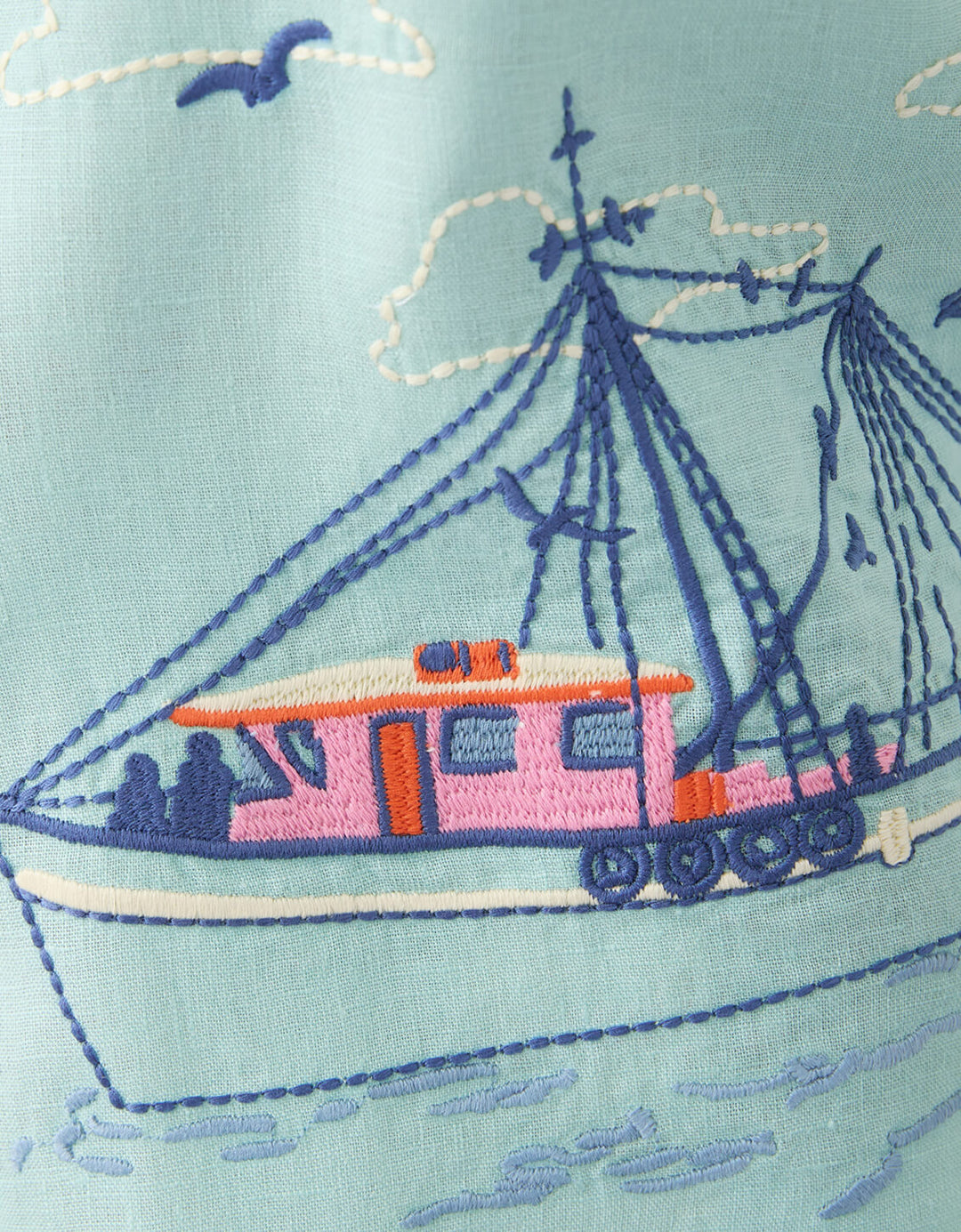 Aida Buttonfront Shirt in Tideglass