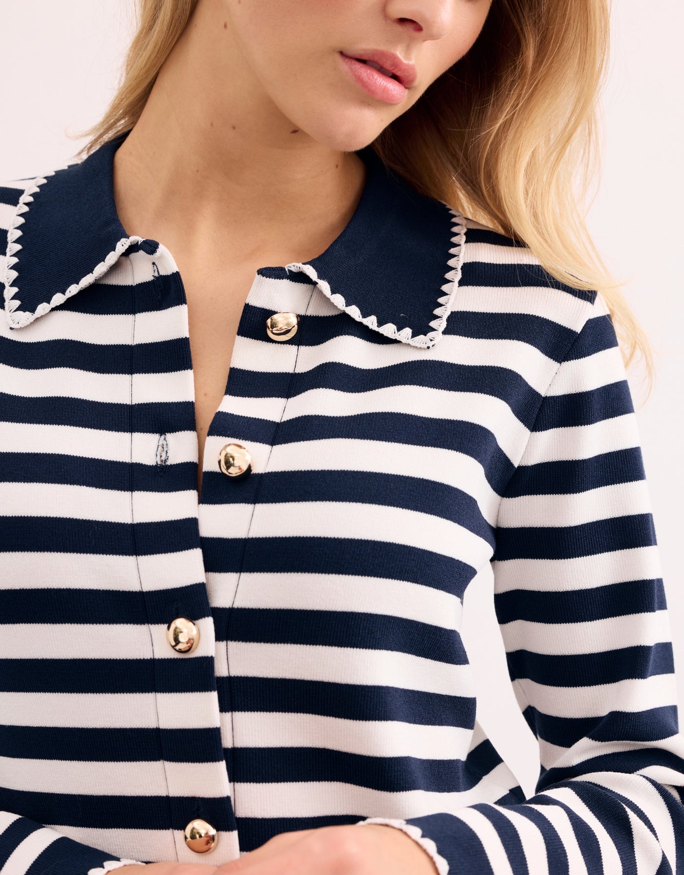 Striped Sailor Sweater Cardigan