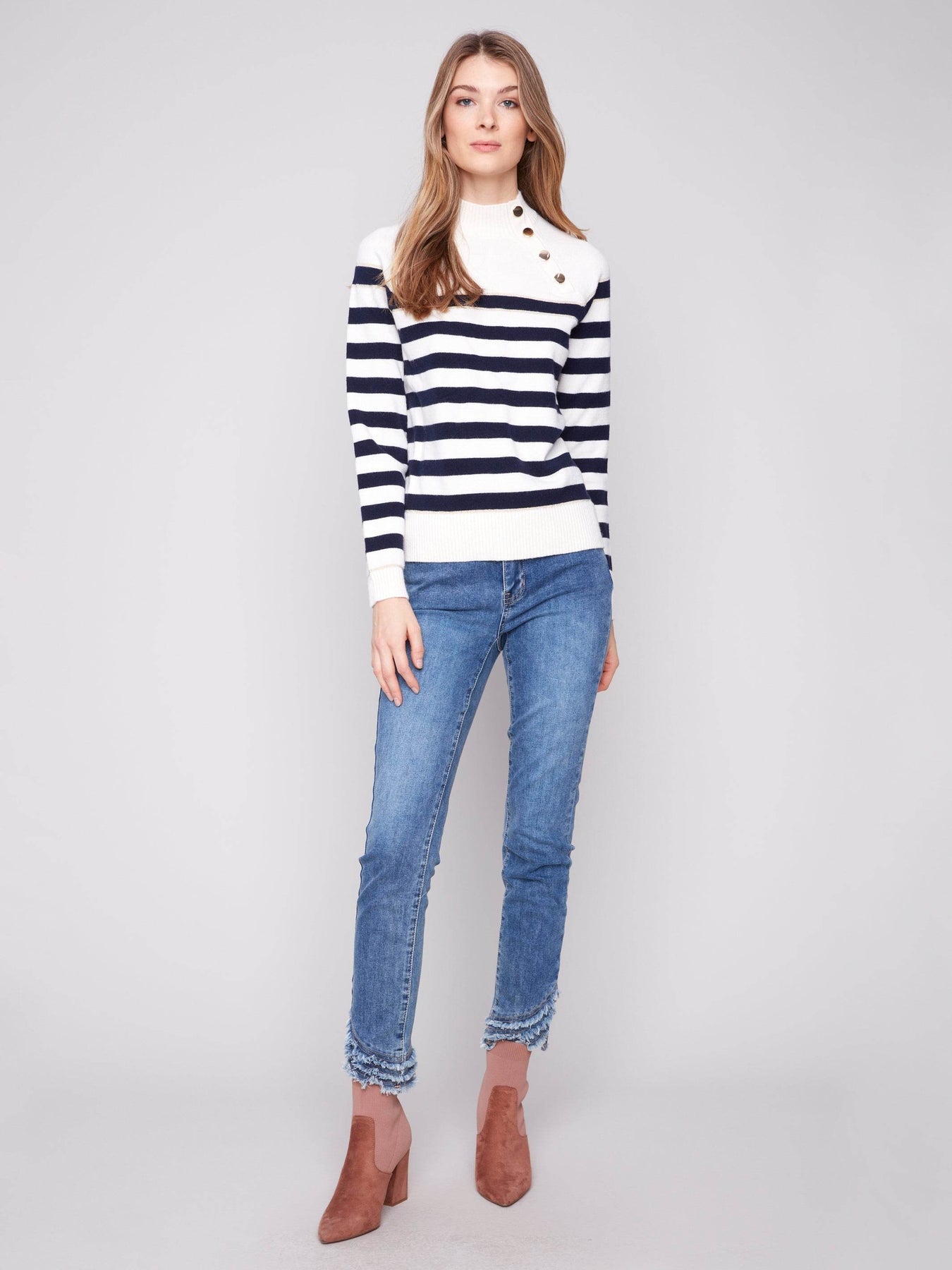 The Catherine Mock Neck Sweater by Charlie B