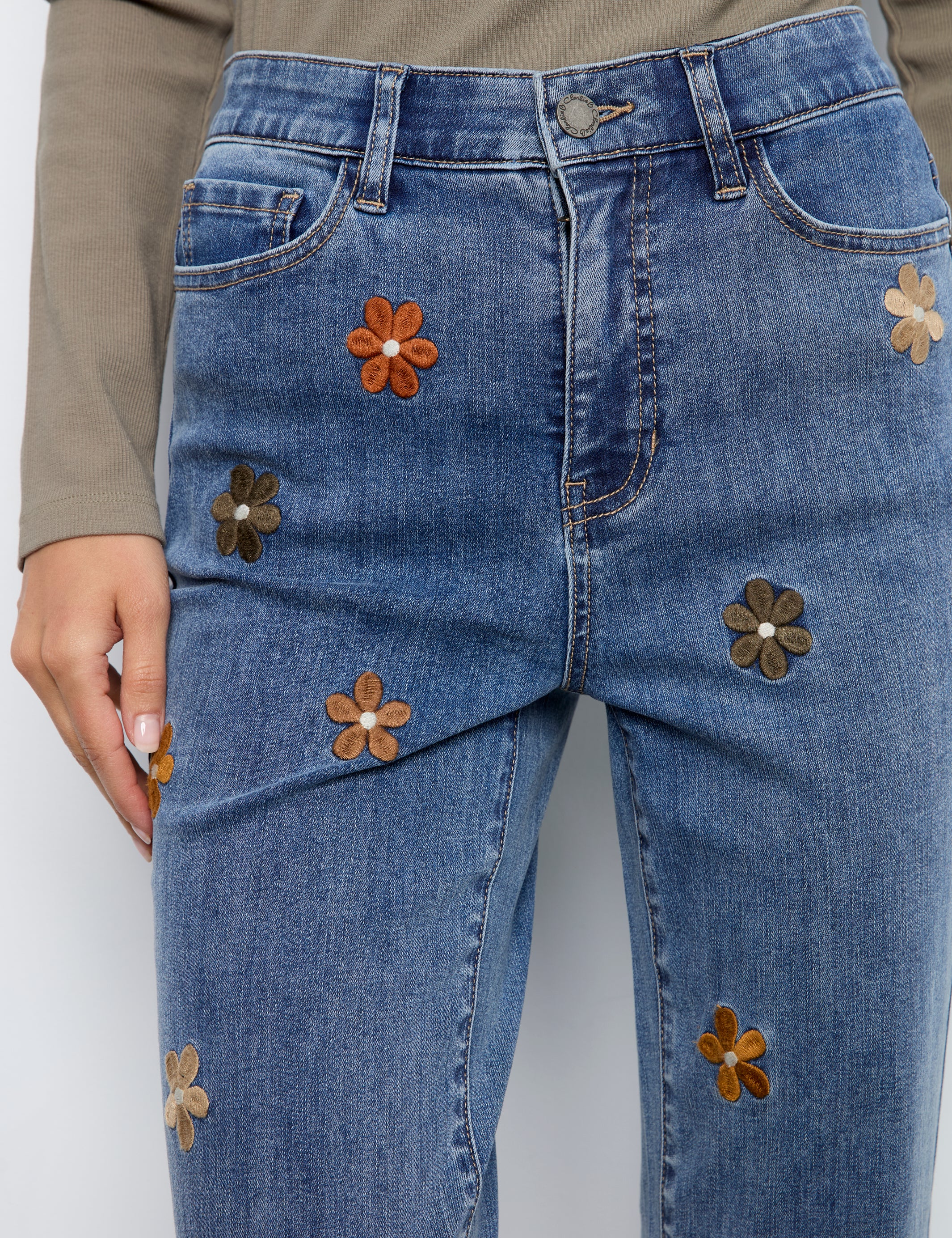 Floral Embroidered Denim by Charlie B