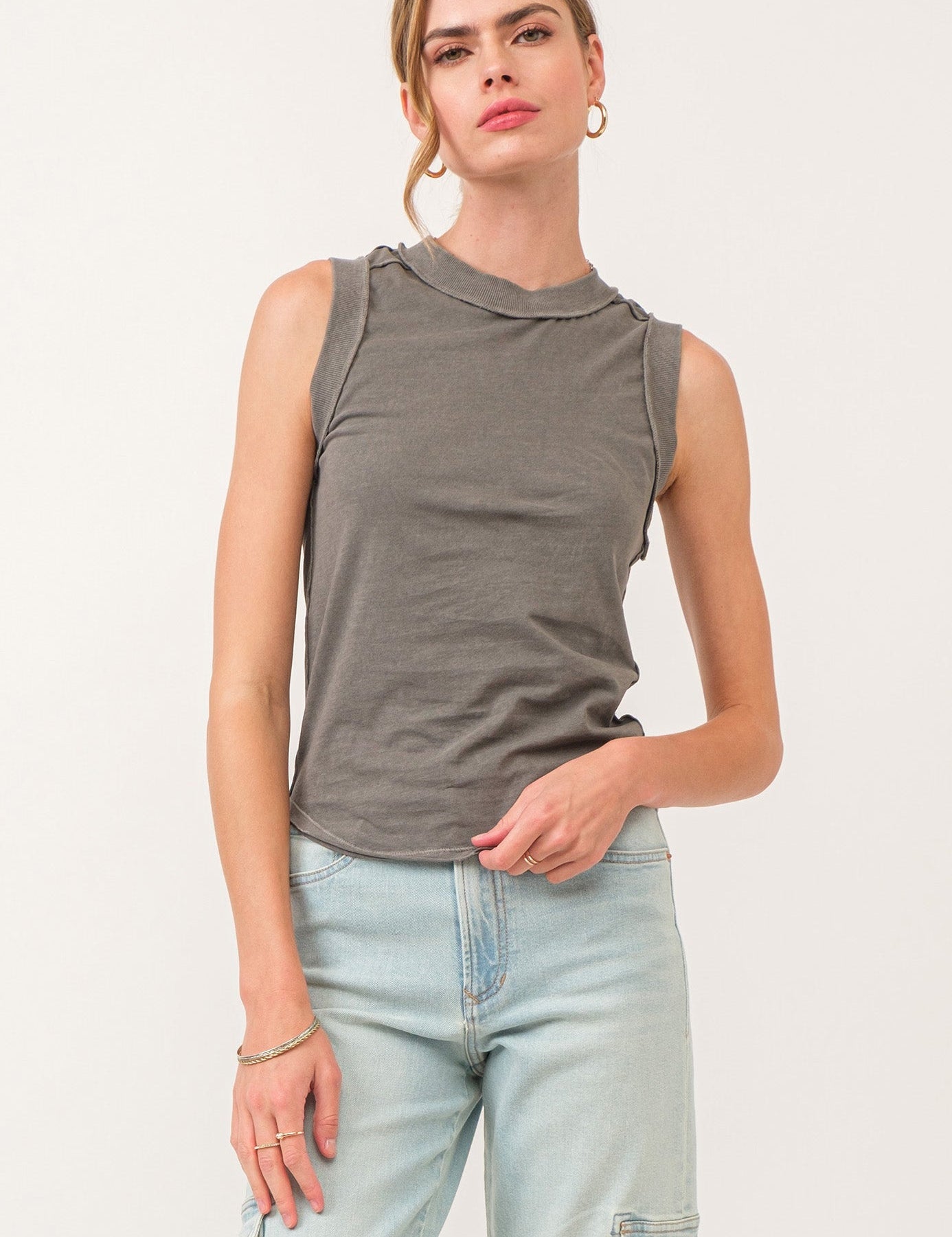 Zoe Raw Edge Tank - FINAL SALE