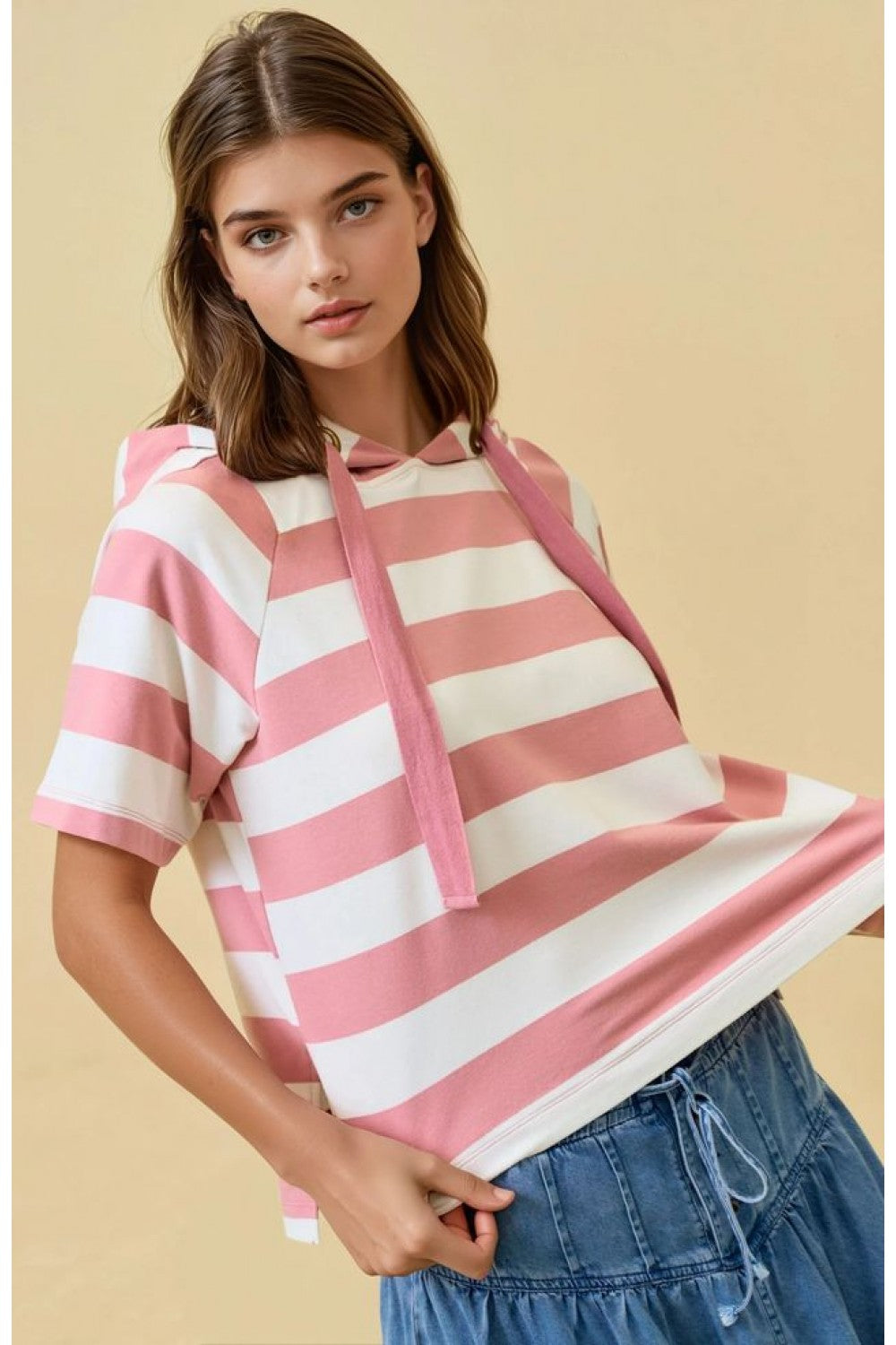 Sugar & Spice Striped Rugby Style Top