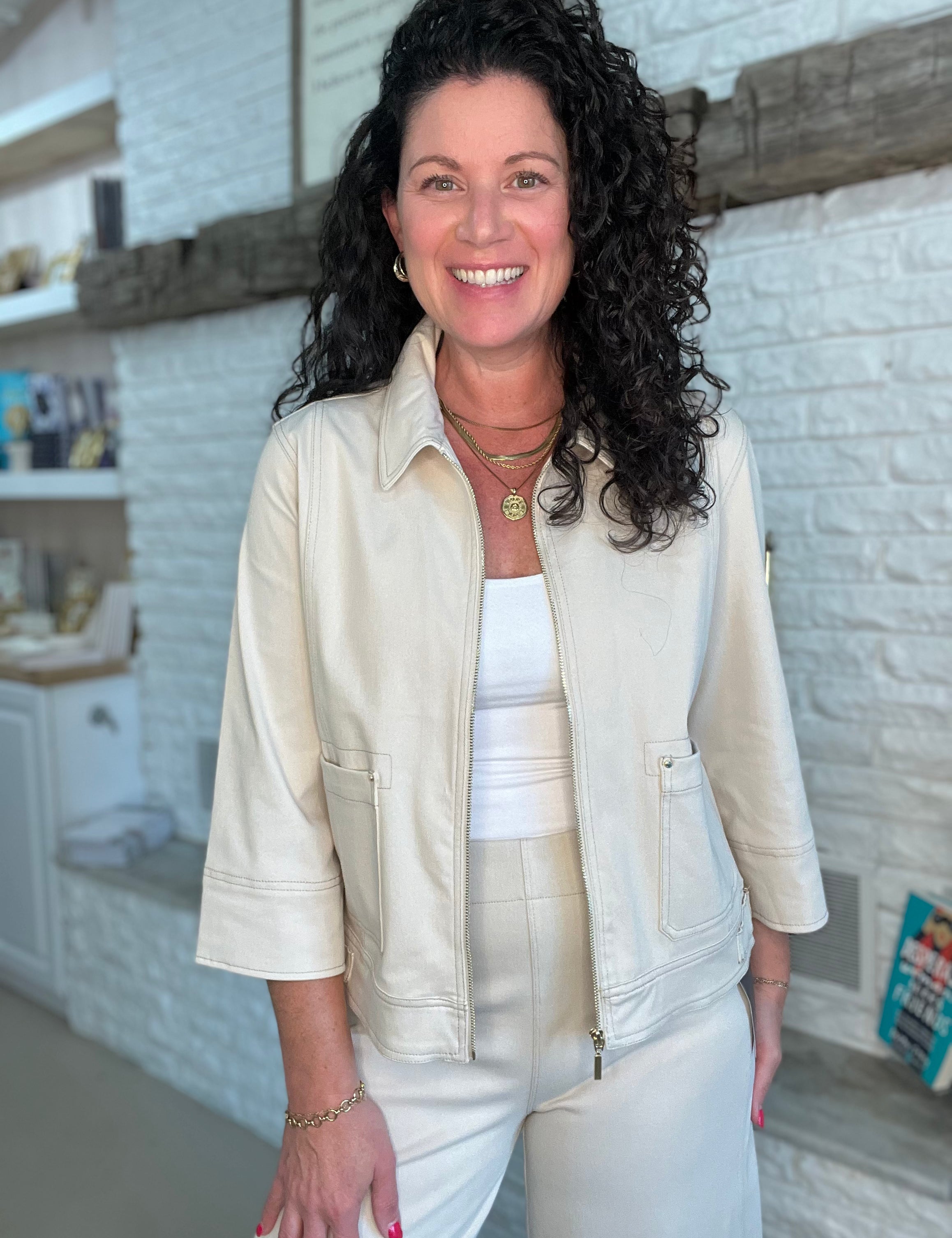 Nylah Detail Crop Jacket by Lysse