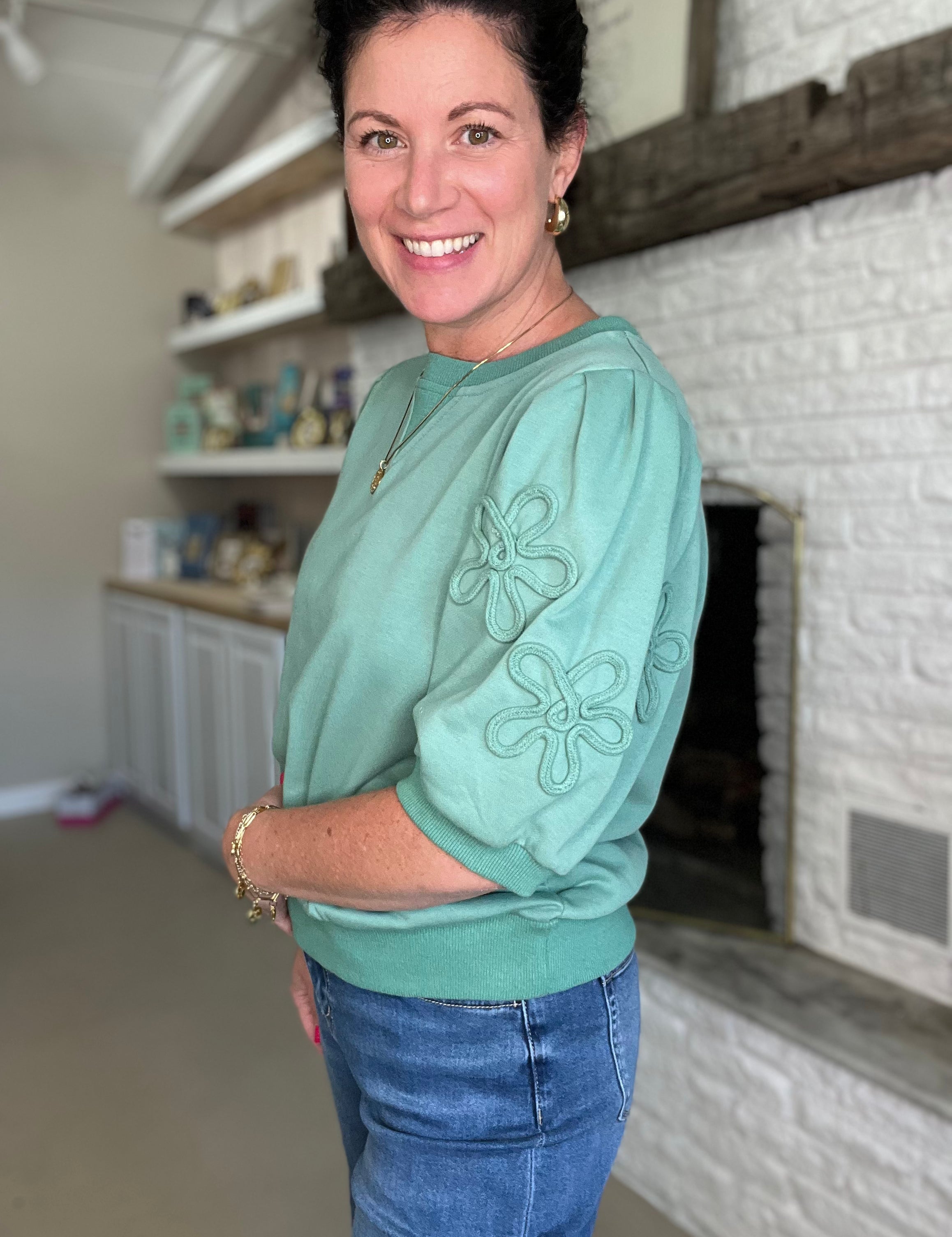 Voy Flower patch top