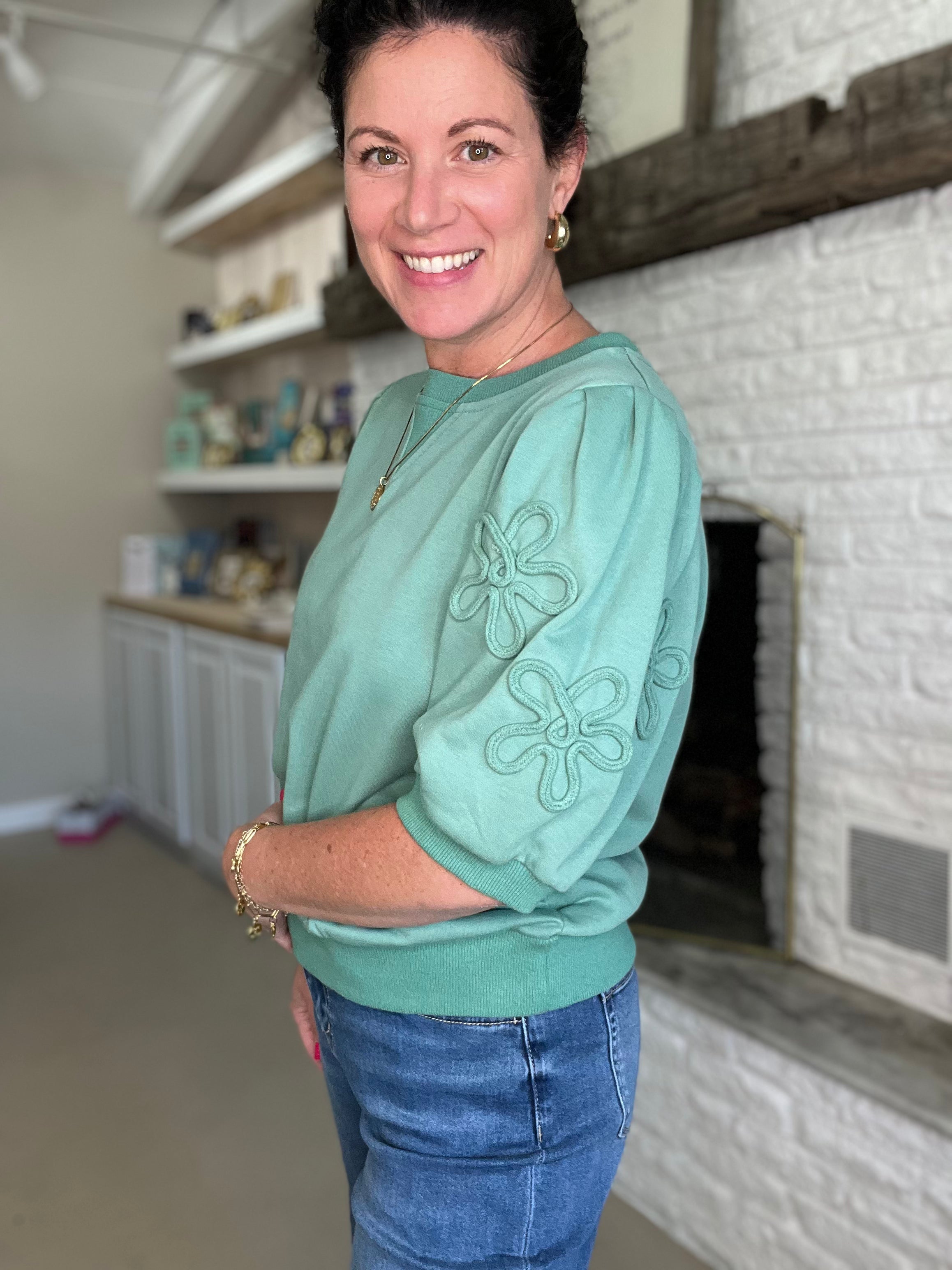 Voy Flower patch top