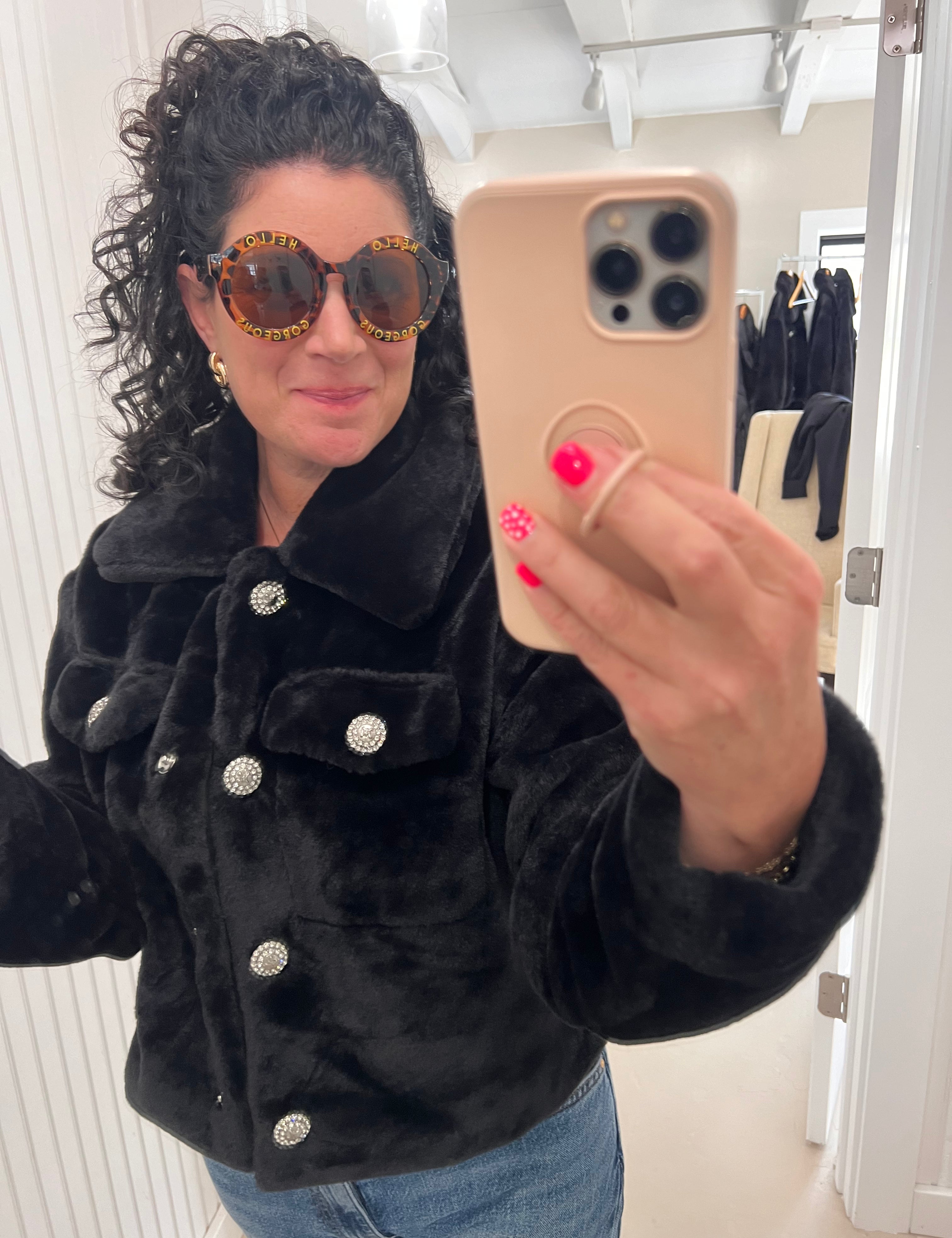 Black Faux Fur Jacket - FINAL SALE