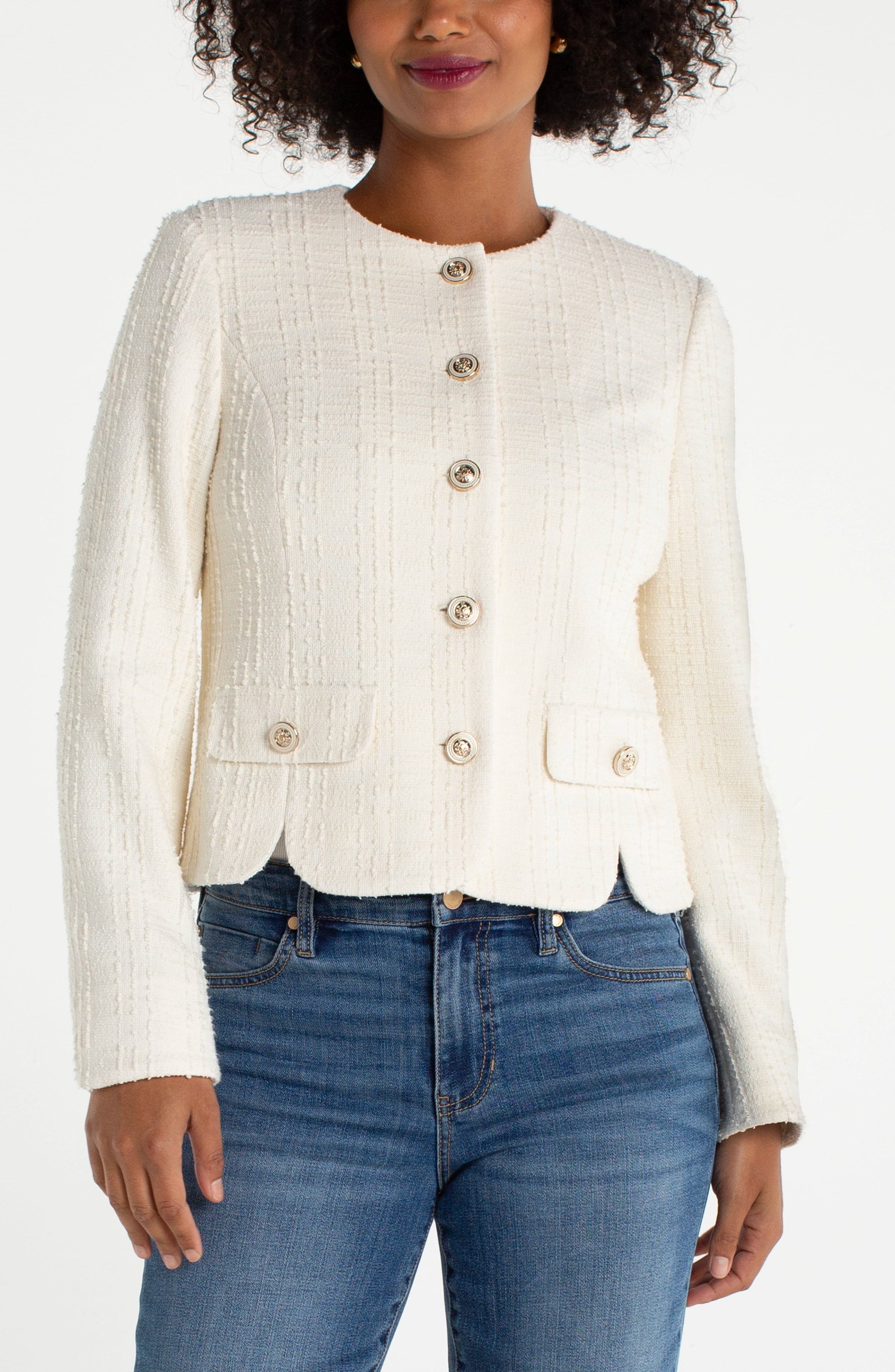 Naomi Scallop Hem Jacket
