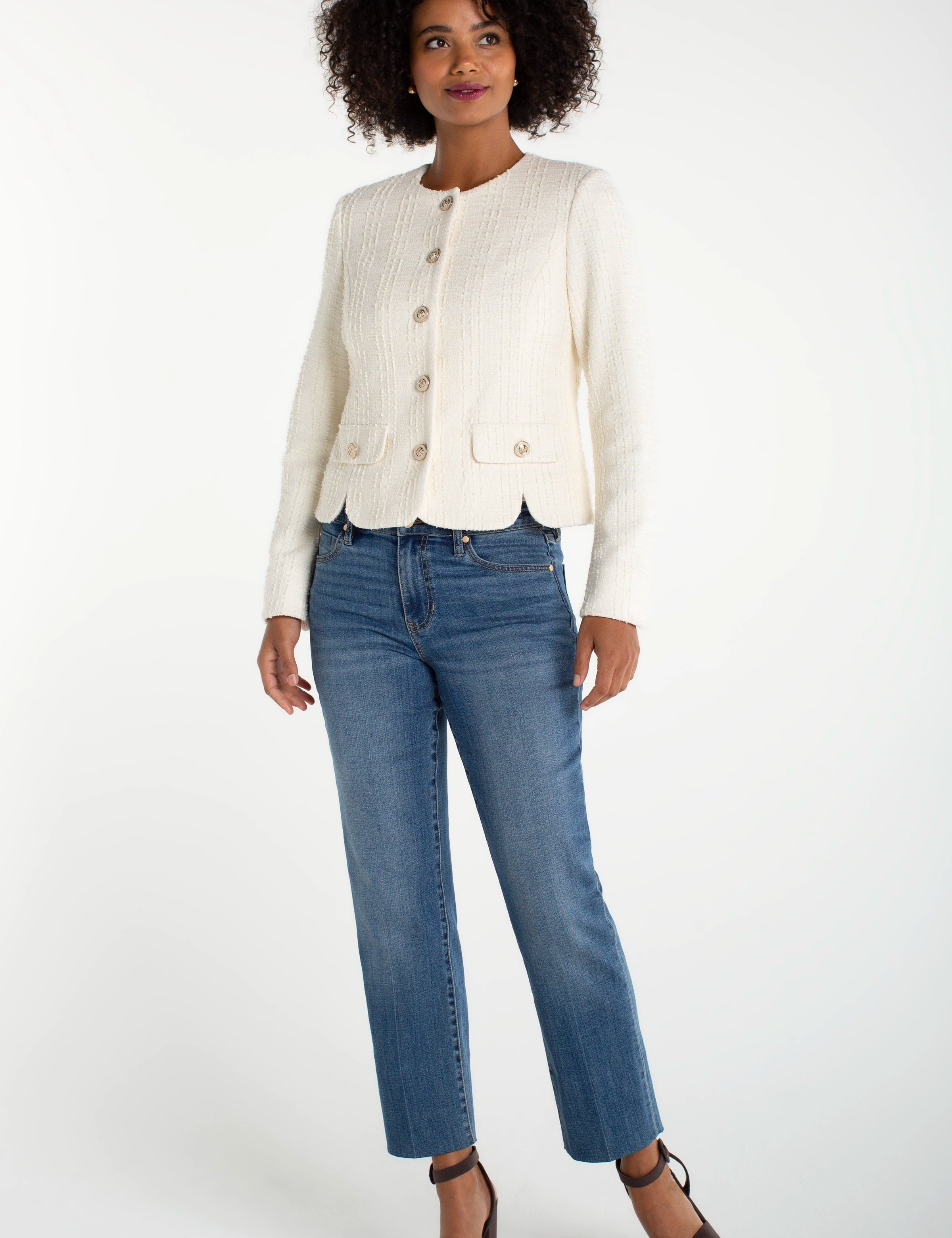 Naomi Scallop Hem Jacket
