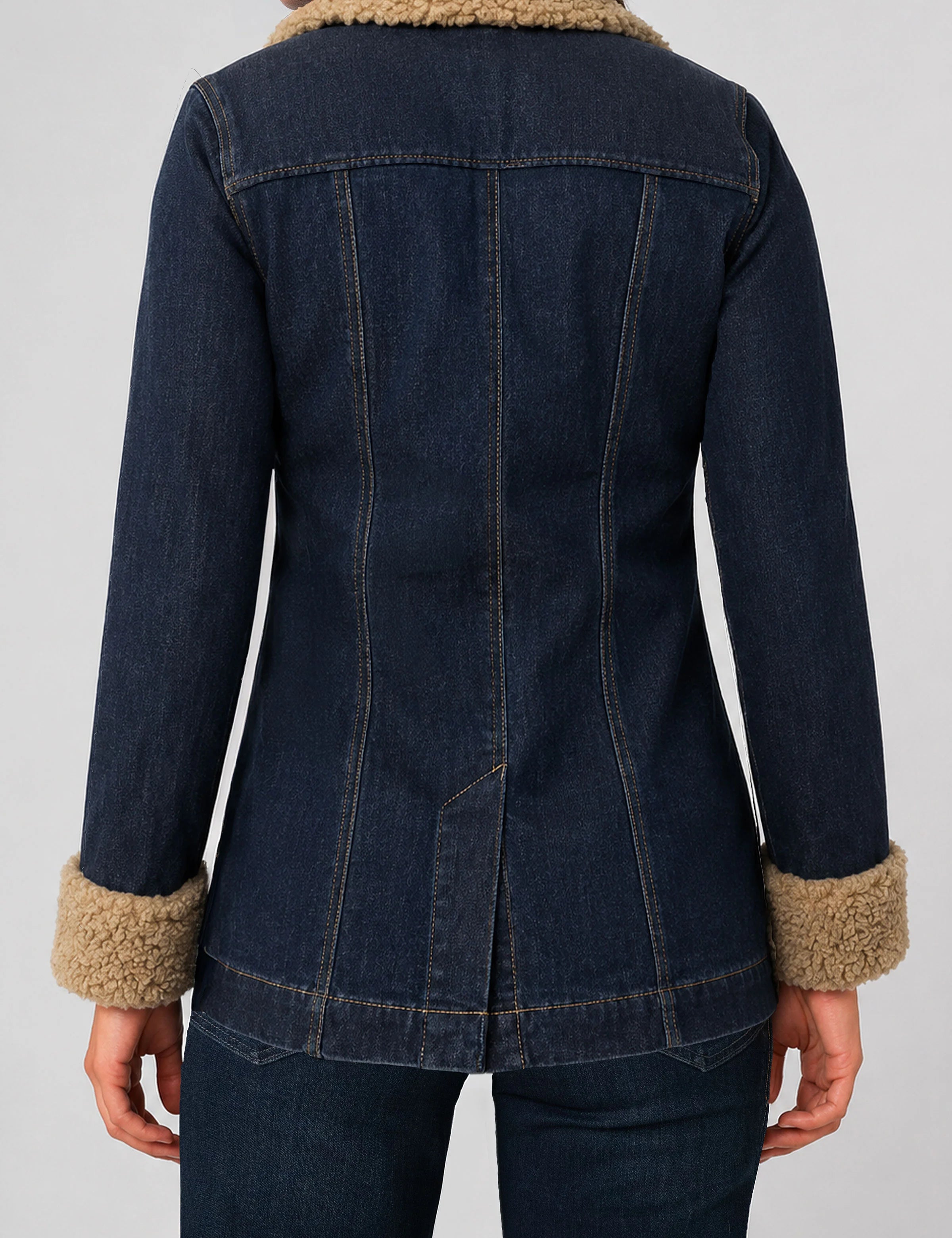 Liverpool Sherpa Trimmed Denim Jacket