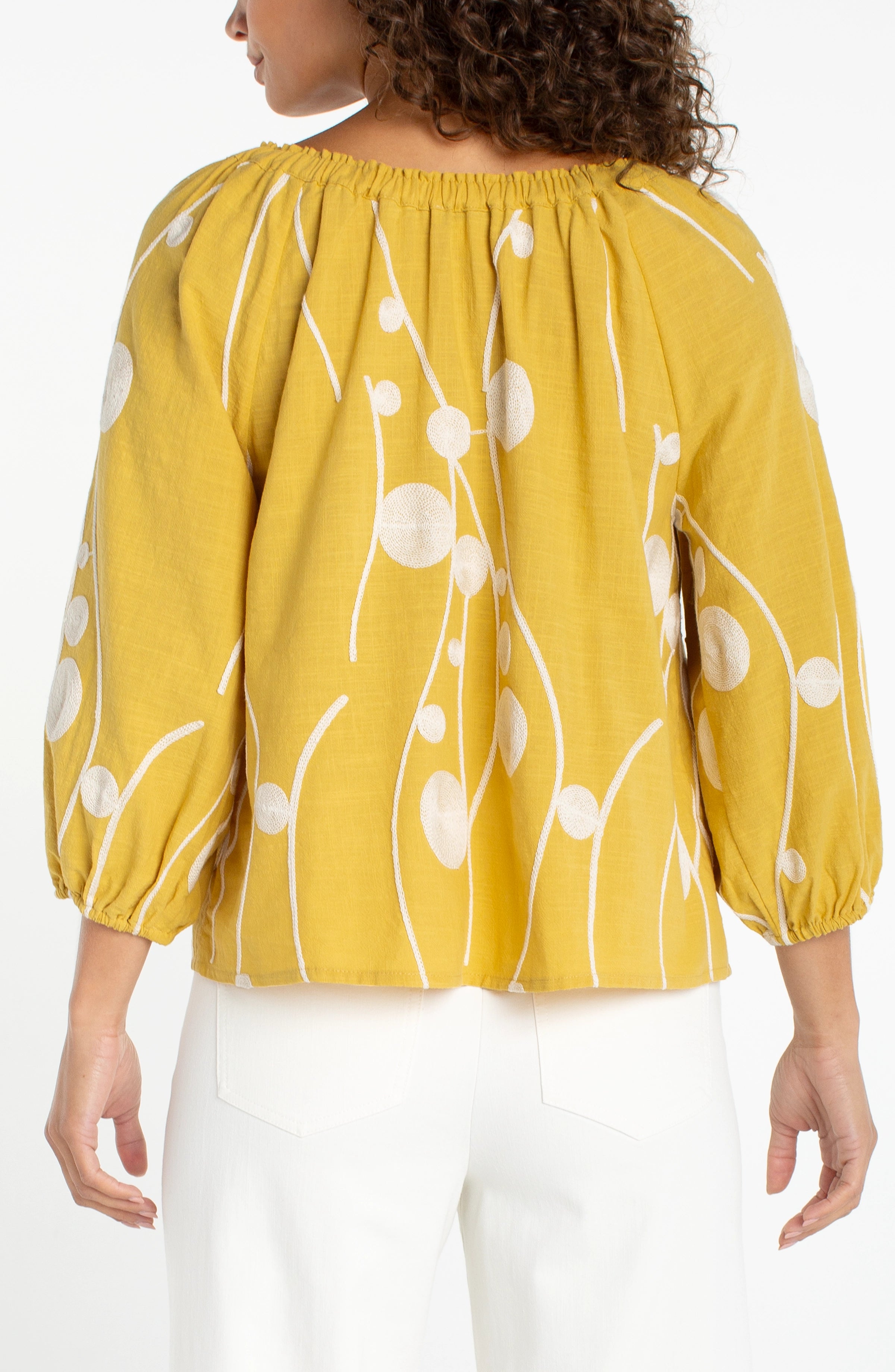 Gracie Woven 3/4 Sleeve Blouse
