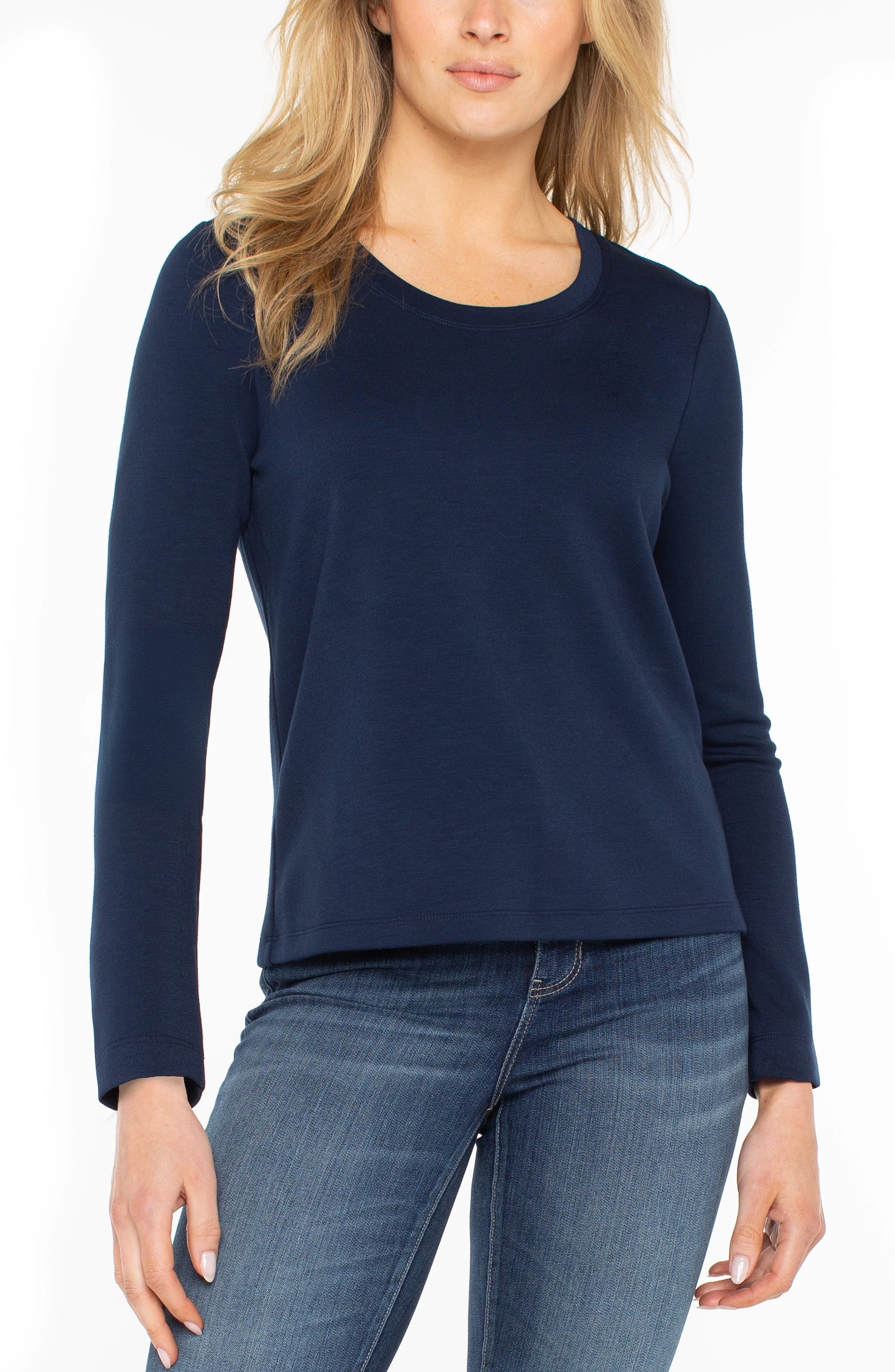 Long Sleeve Scoop Neck Top