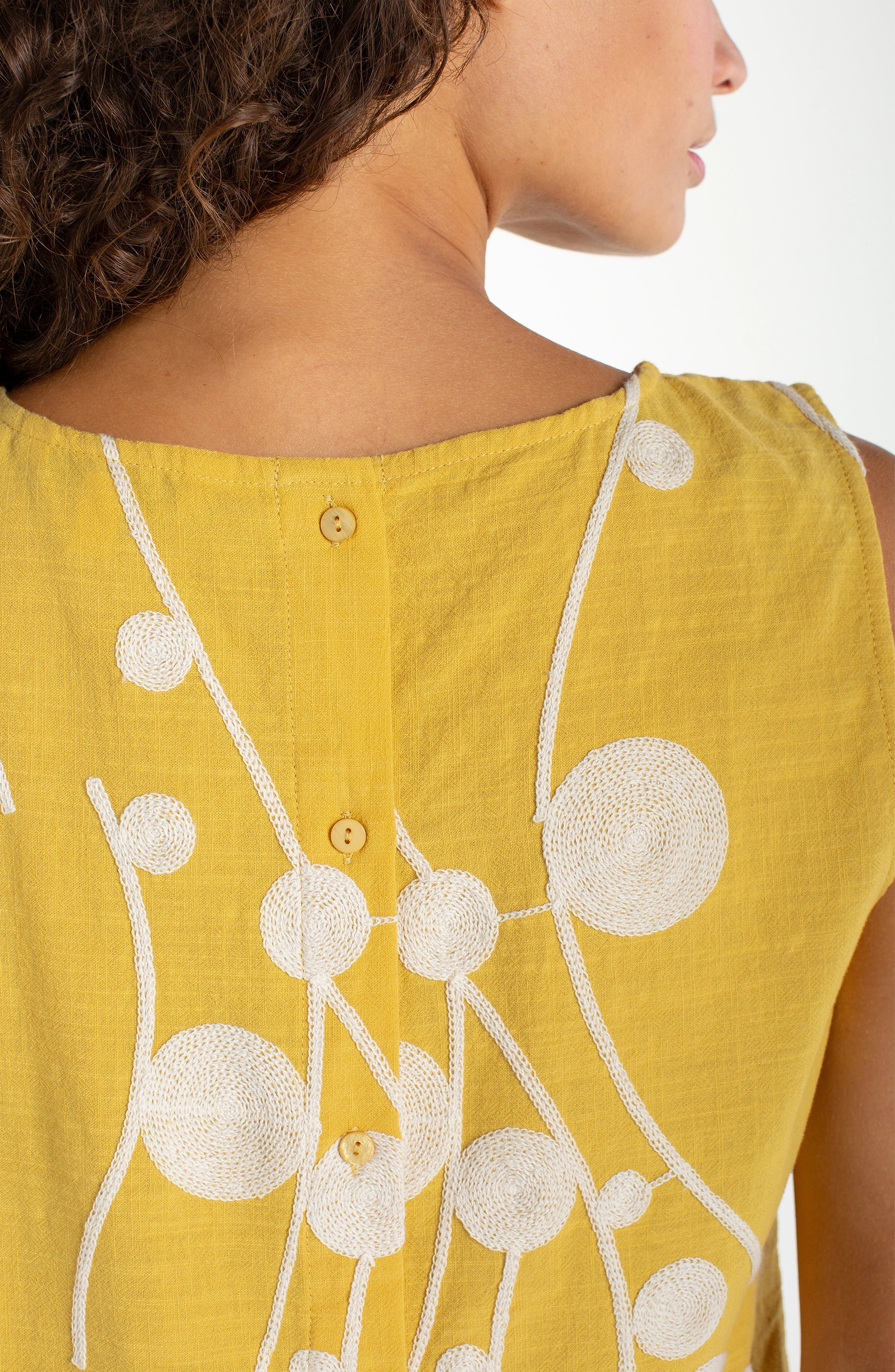 Claudette Sleeveless Button Back Top