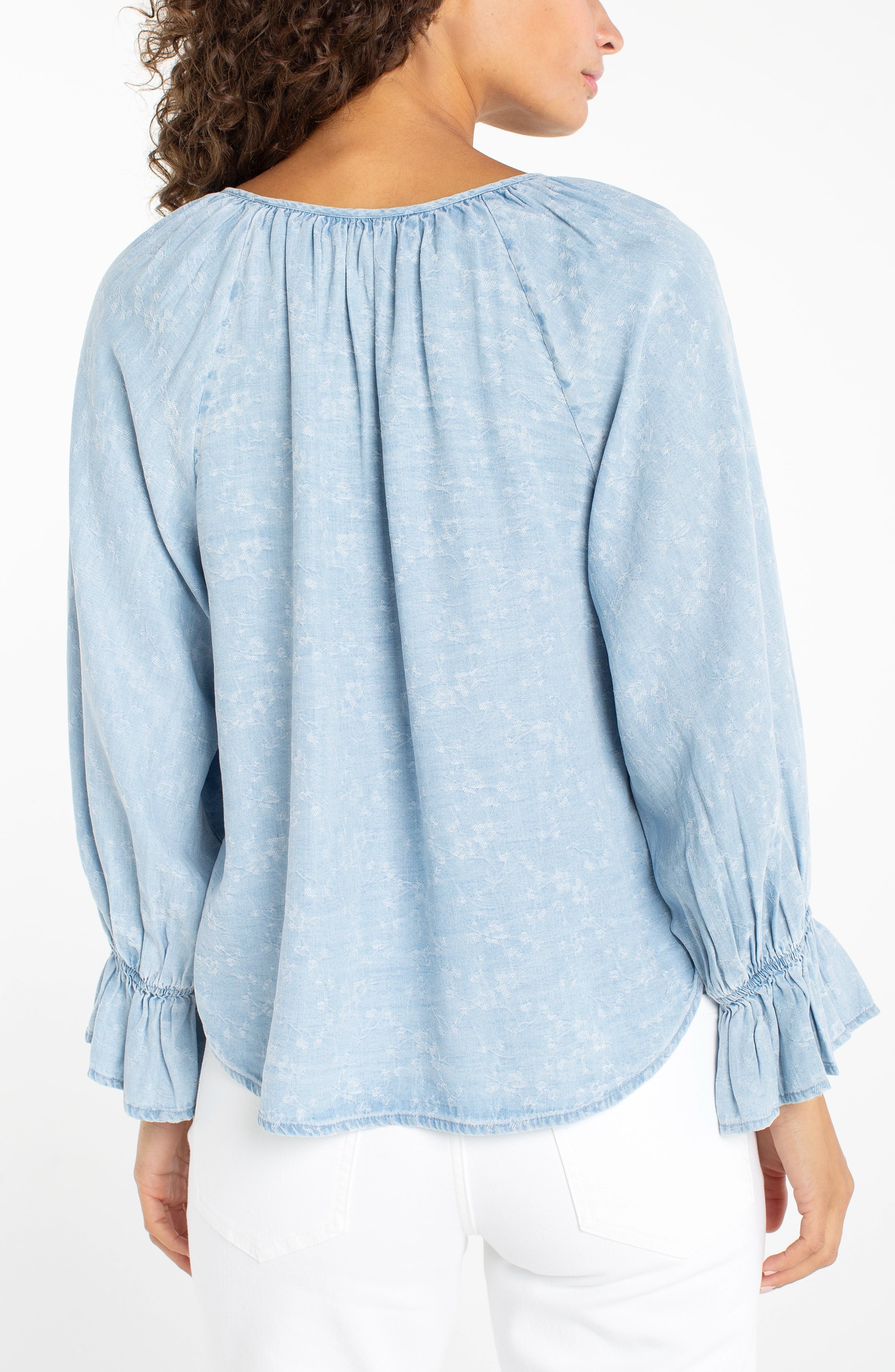 Liverpool Button Front Shirred Top