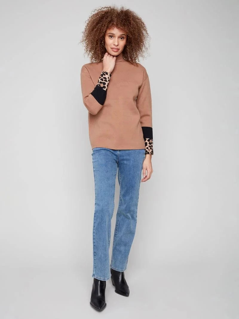 The Marlowe Contrast Sleeve Sweater by Charlie B