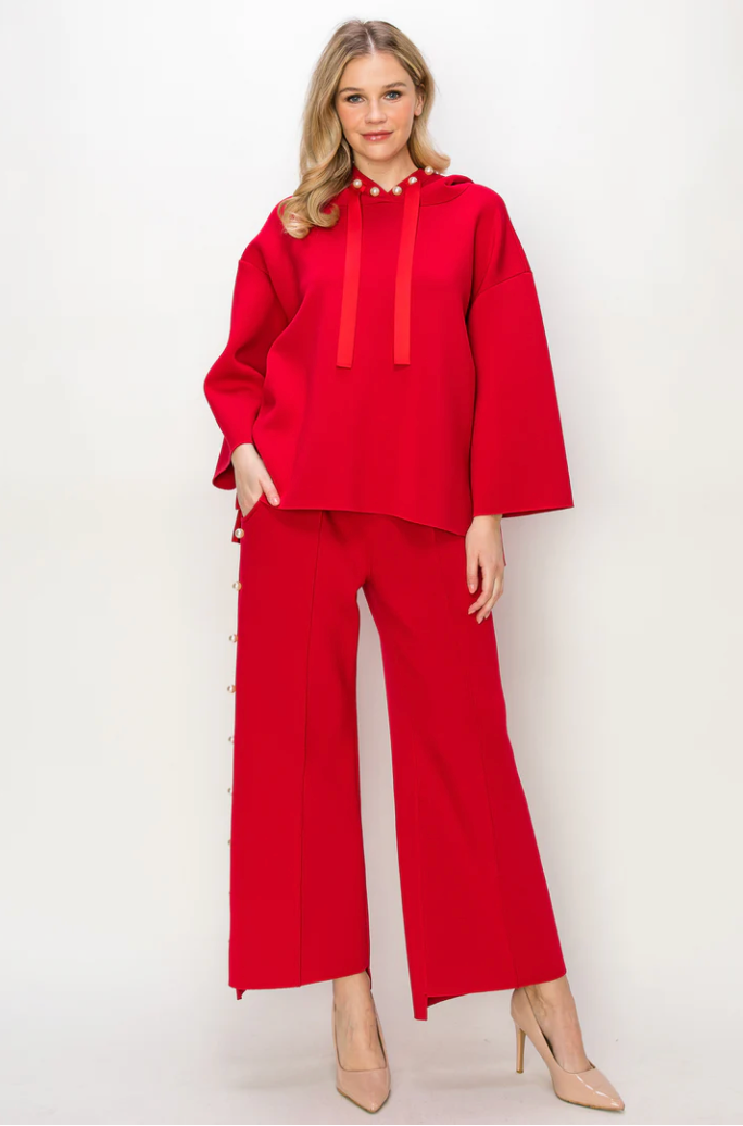 Farrah Pearl Pant in Scarlet Red - FINAL SALE