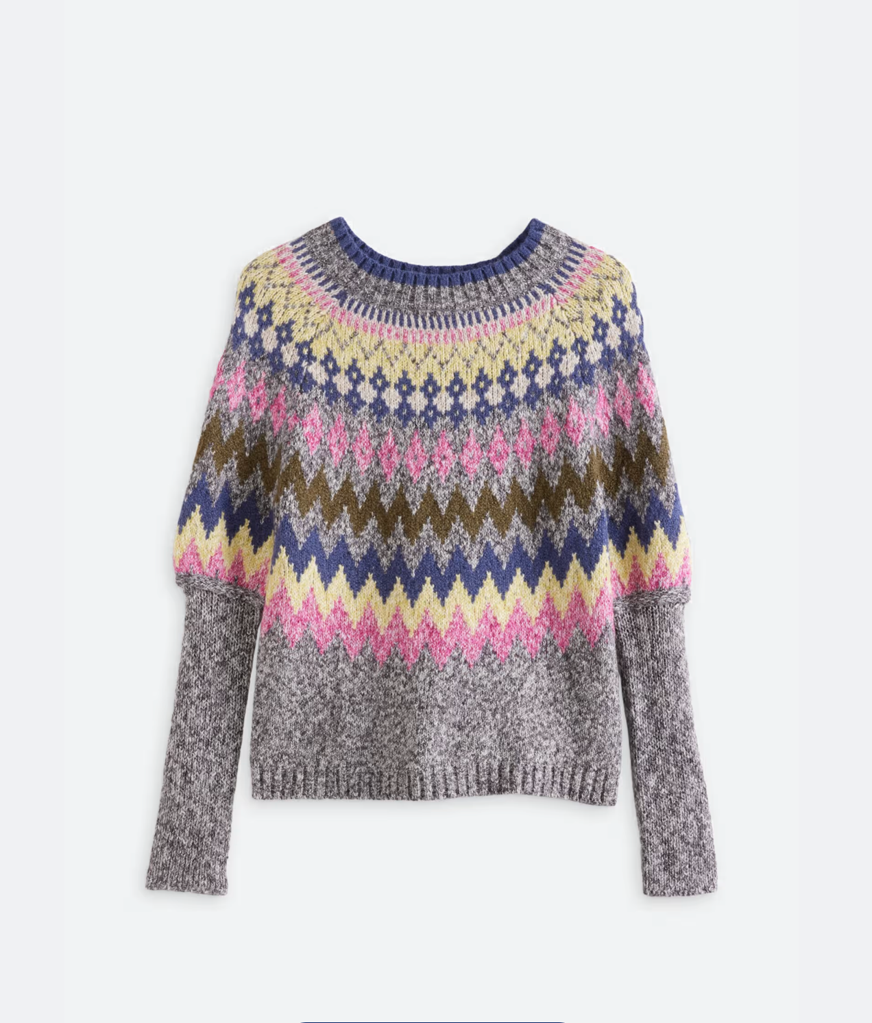 Tribal Pink Flambe Intarsia Sweater