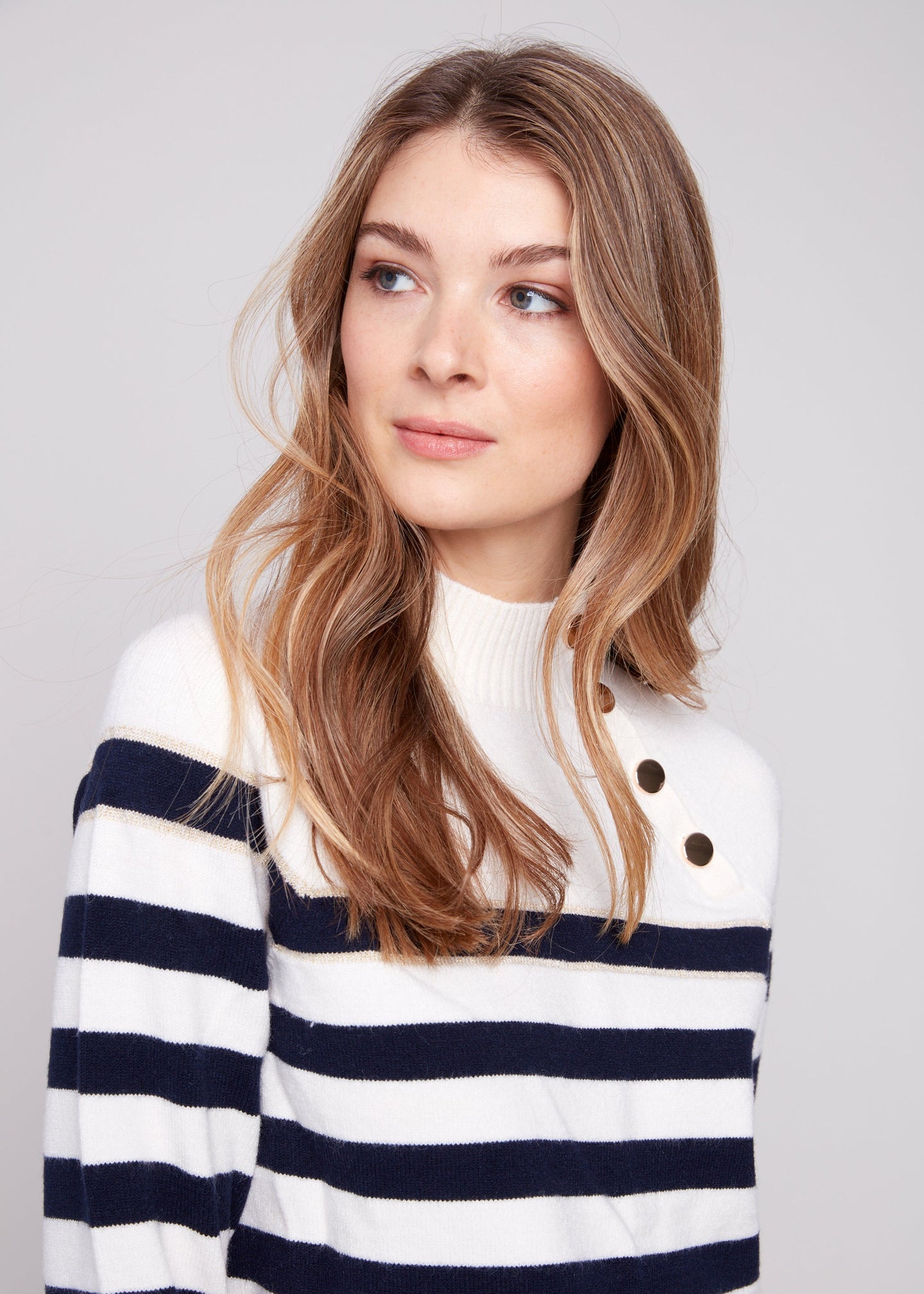 The Catherine Mock Neck Sweater by Charlie B