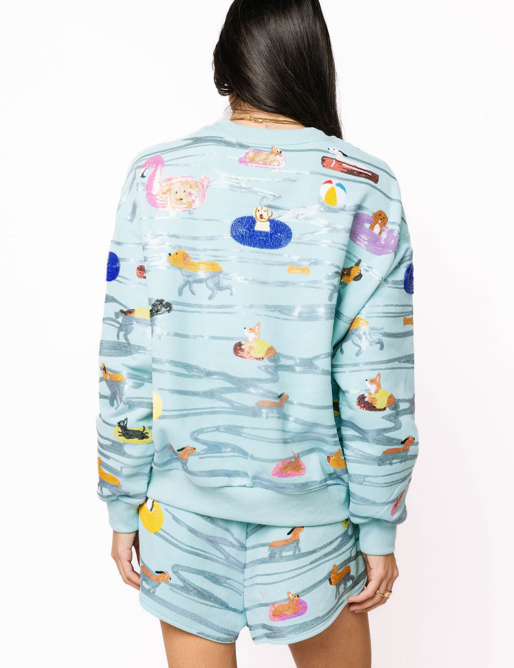 Queen of Sparkles Dogs on Floats Sweatshirt